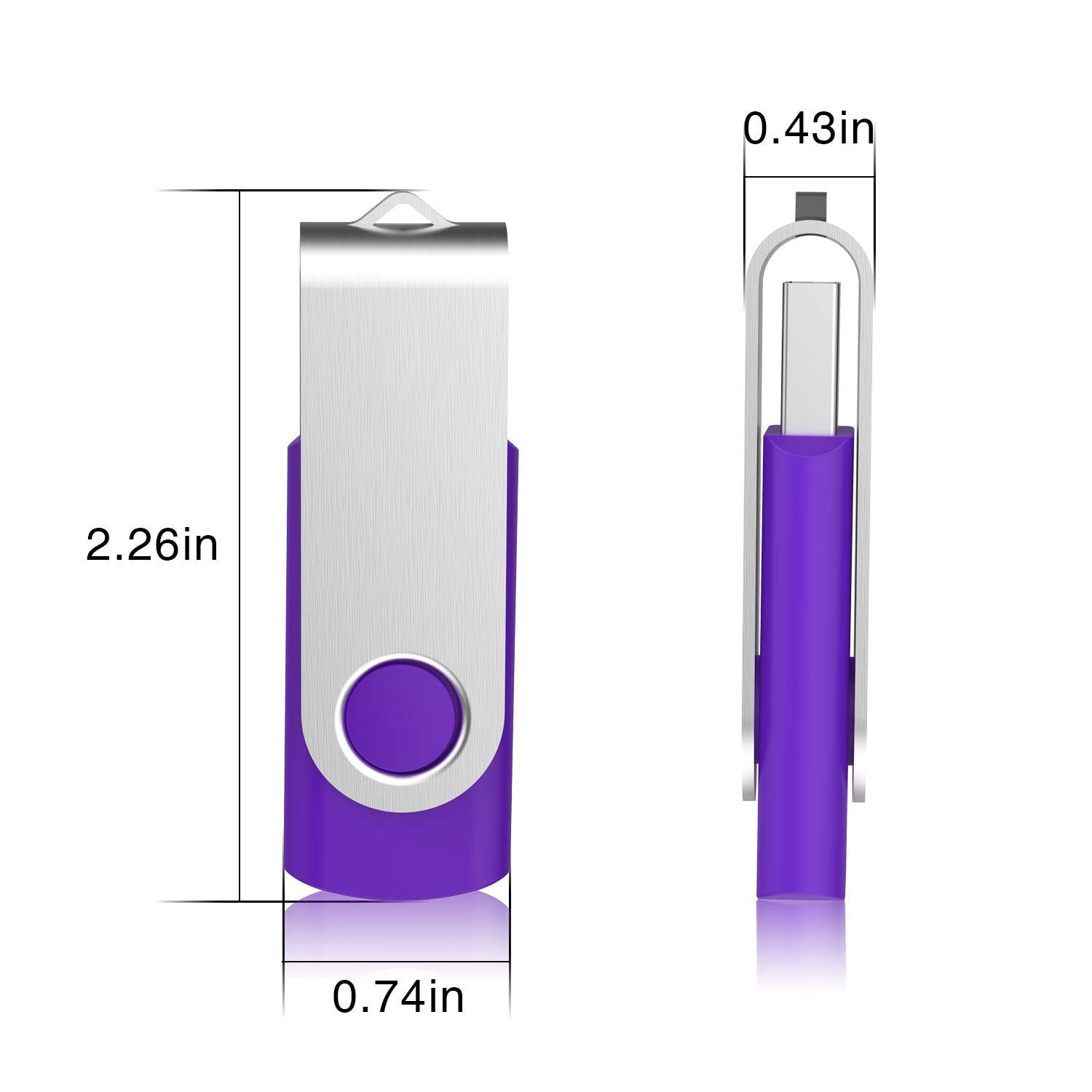 Clé USB Flash 64 Go 5 clés USB 2.0 clés USB 64 Go RAOYI (64 Go, 5 couleurs variées :