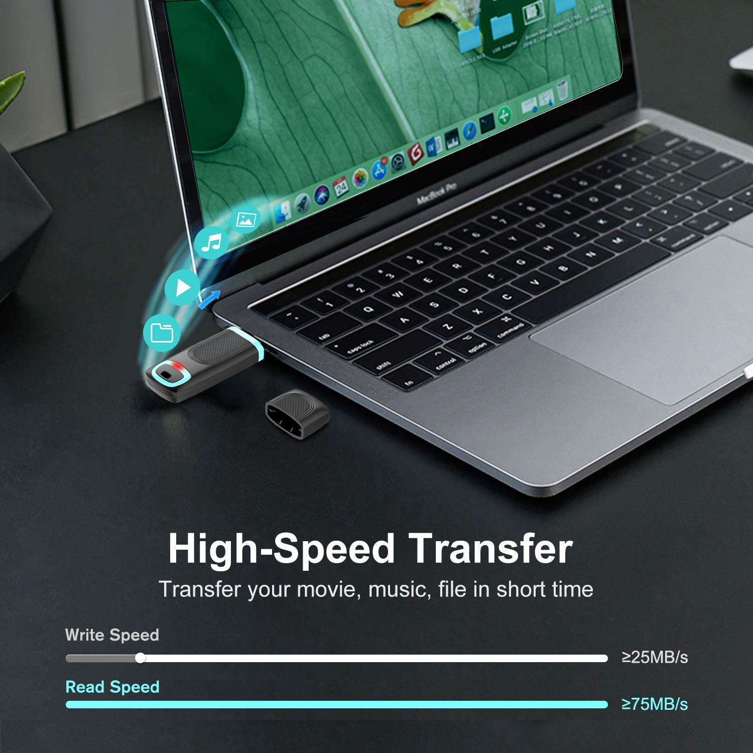 RAOYI 32GB USB 3.0 Flash Drive Thumb Drive Memory Stick USB Stick Zip Drive Jump Drive Pen Drive (5 Mixed Colors: Blue Cyan