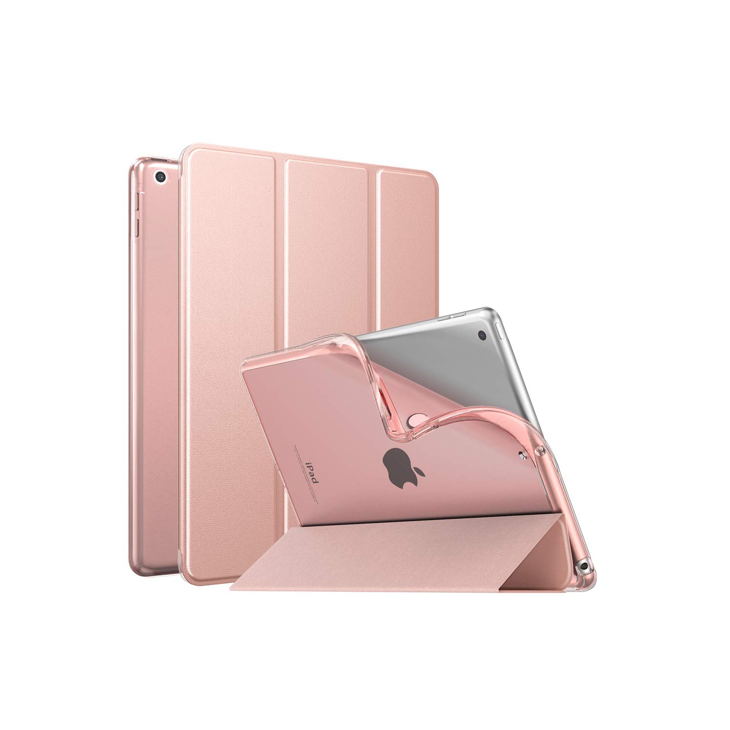 MoKo iPad 10.2 Case for iPad 9th Generation 2021/ iPad 8th Generation 2020/ iPad 7th Generation 2019, Soft Frosted Back Cove