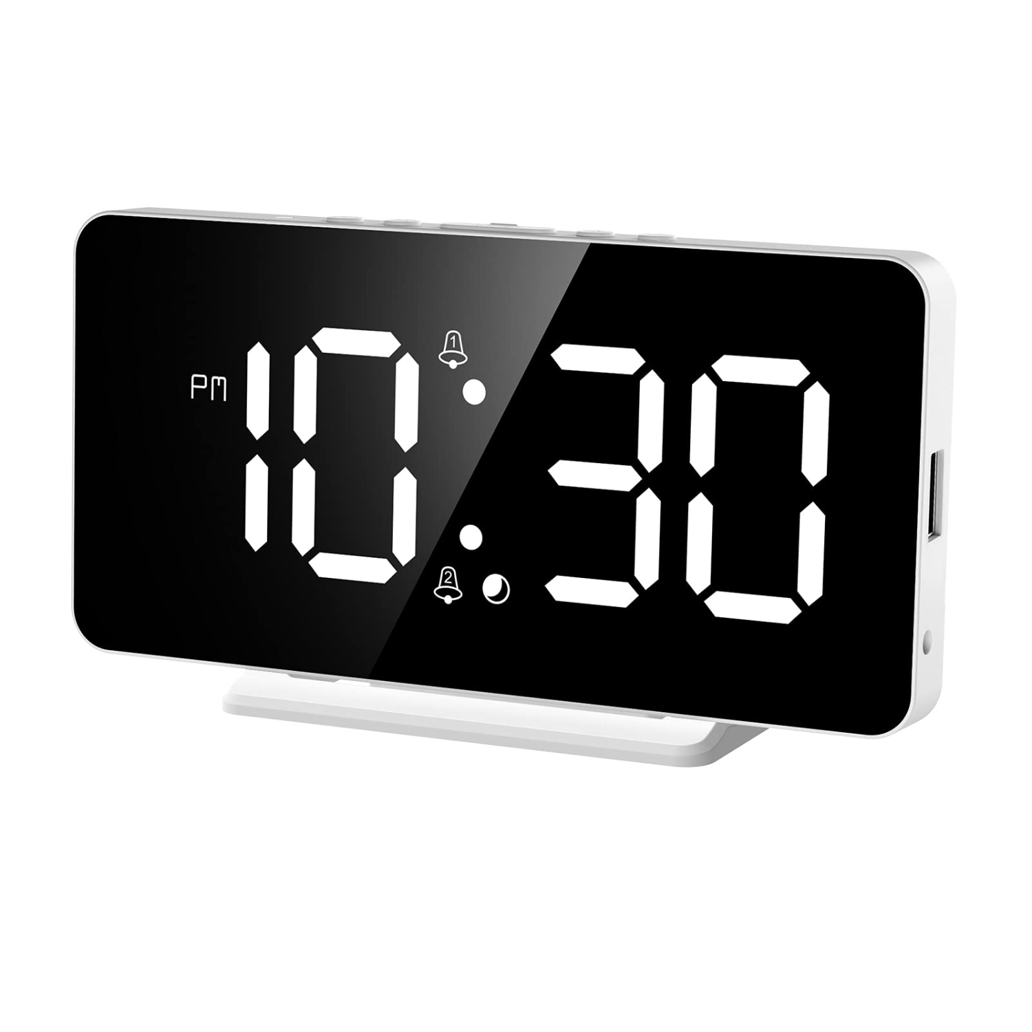 KeeKit Digital Alarm Clock, LED Alarm Clock with 6.5’’ Large Display, Digital Desktop Clock with Temperature Time Display, S
