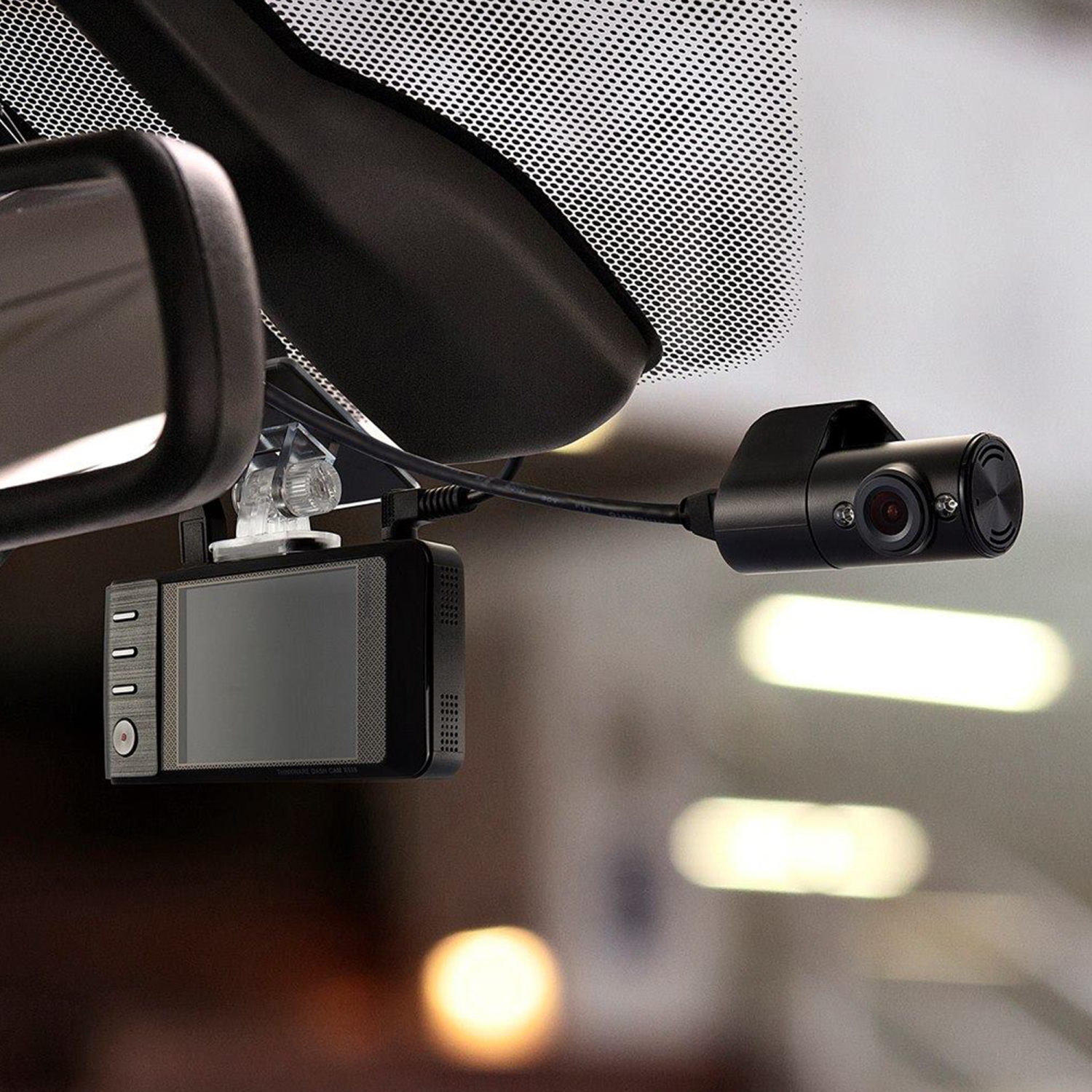 Ensemble multiplexeur de Thinkware avec 2 caméras latérales et 1 caméra infrarouge intérieure pour un enregistrement sur 5 canaux