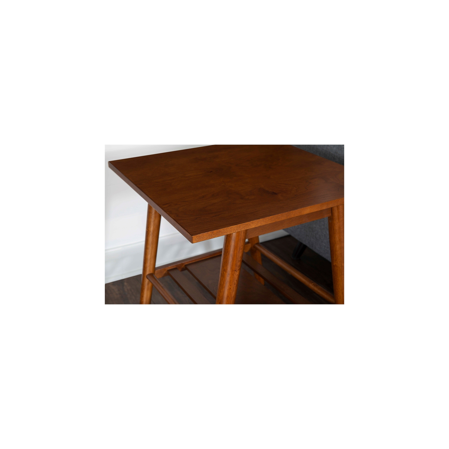 Linon Samantha Wood Accent End Table in Brown