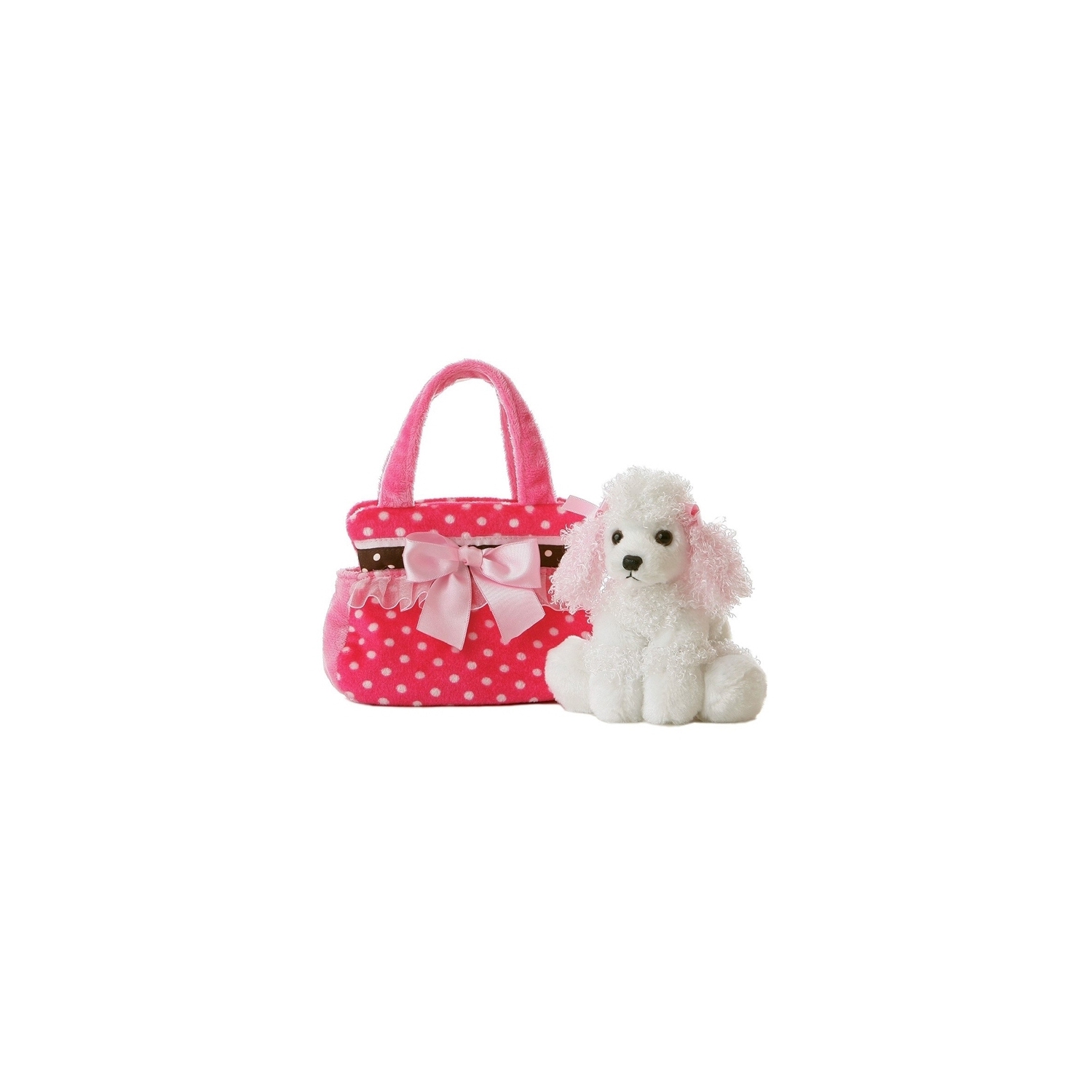 Fancy Pals Fancy Pink Polka Dot 8 Inch Pet Carrier