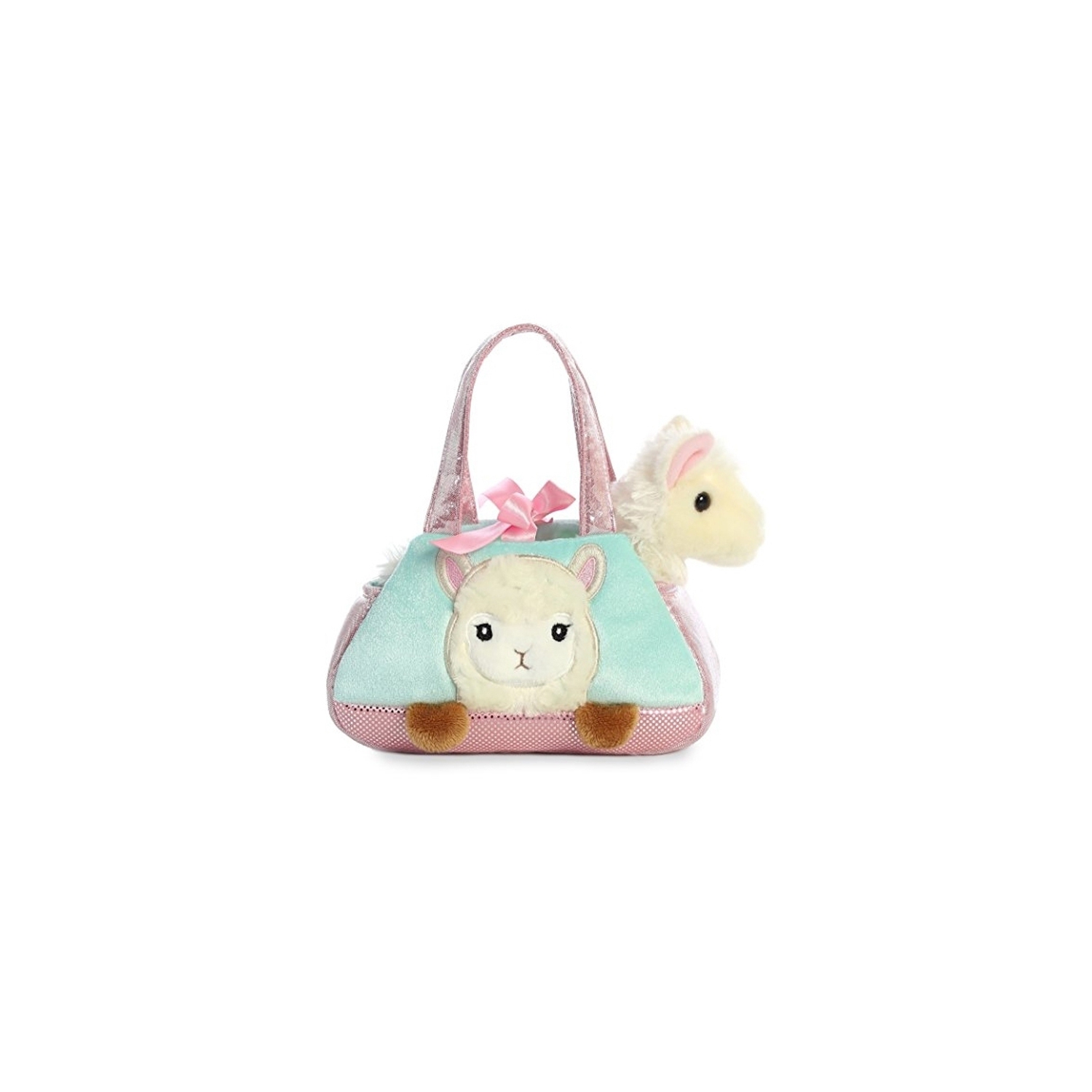 Aurora Peek a Boo-Llama Plush Pet Carrier Purse