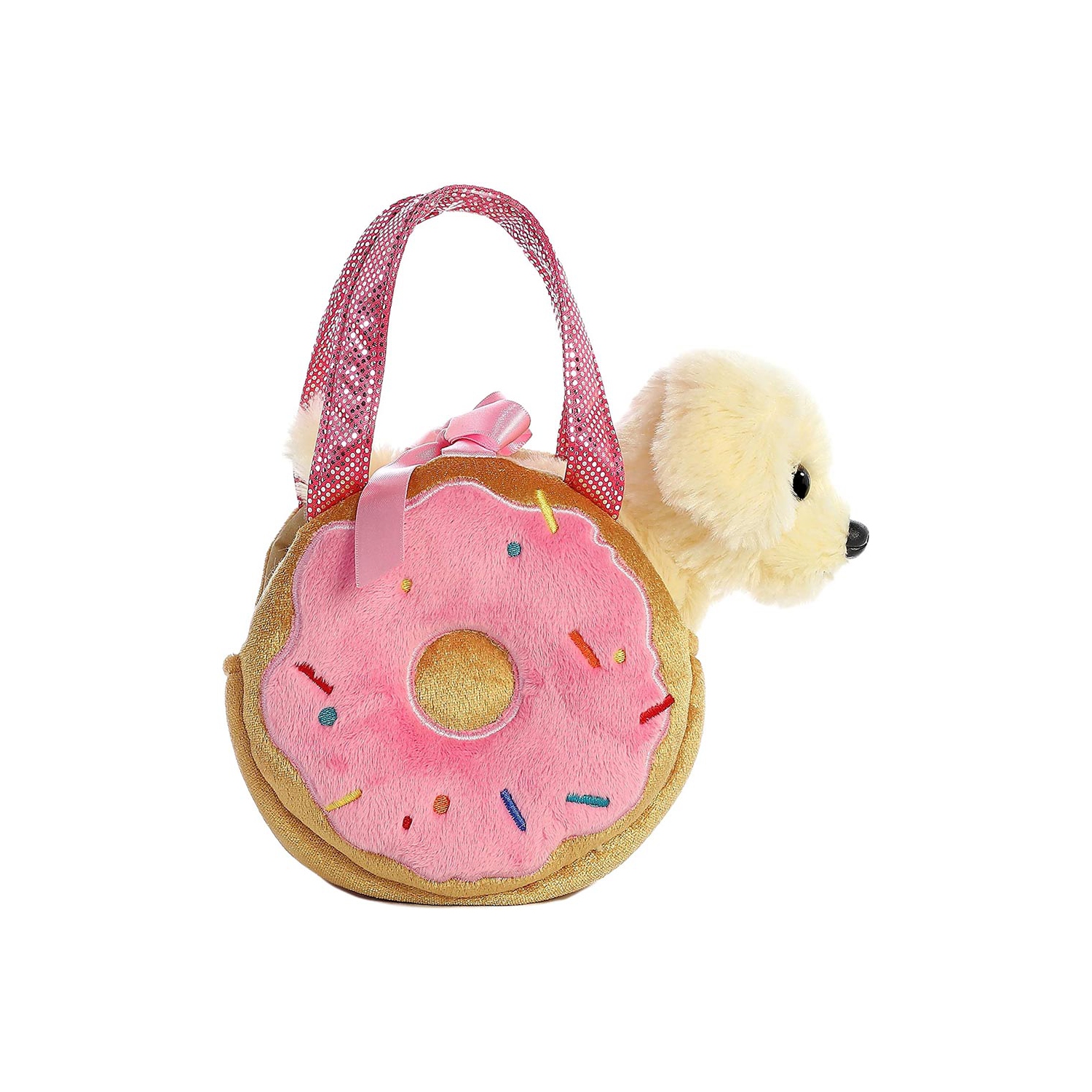 Aurora World Fancy Pals Pet Carrier Yummy Donut & Puppy Plush