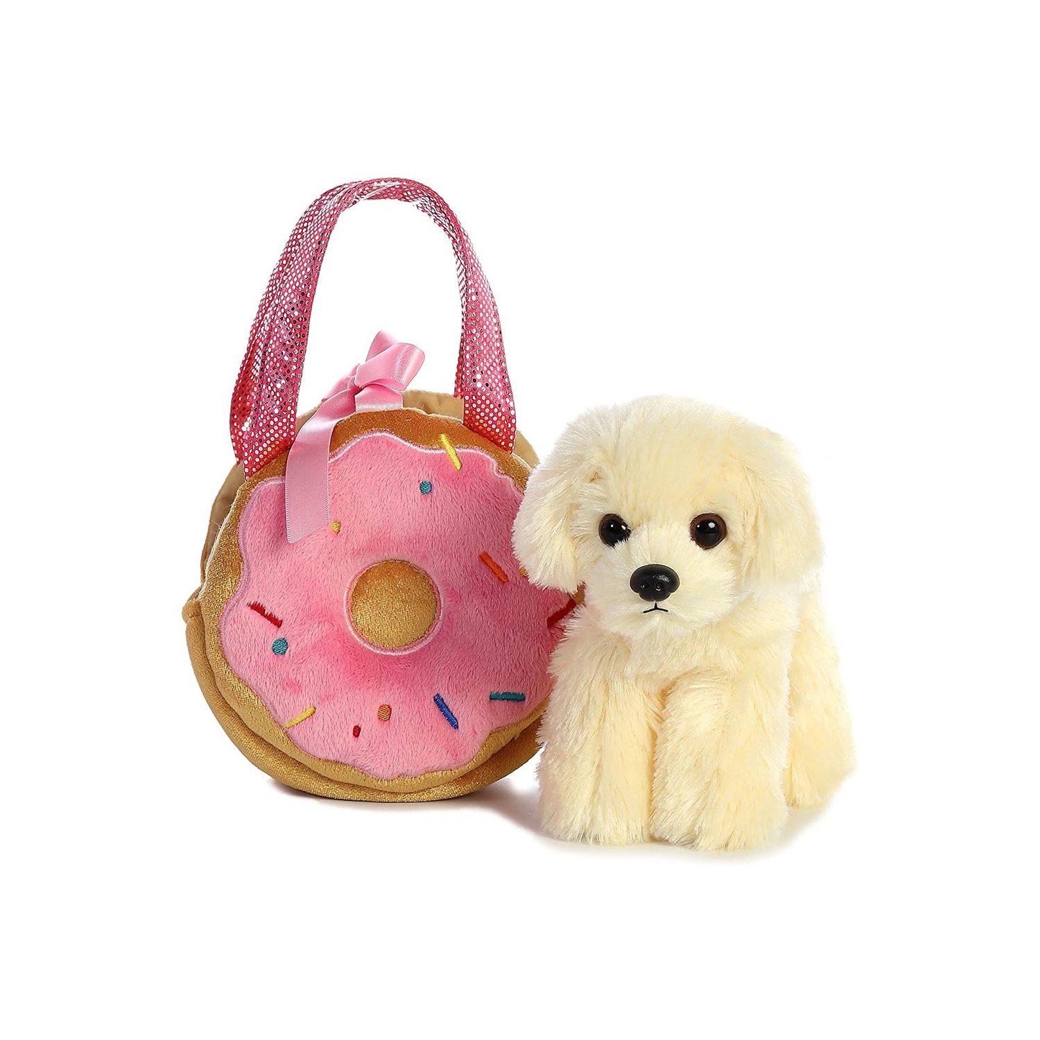 Aurora World Fancy Pals Pet Carrier Yummy Donut & Puppy Plush
