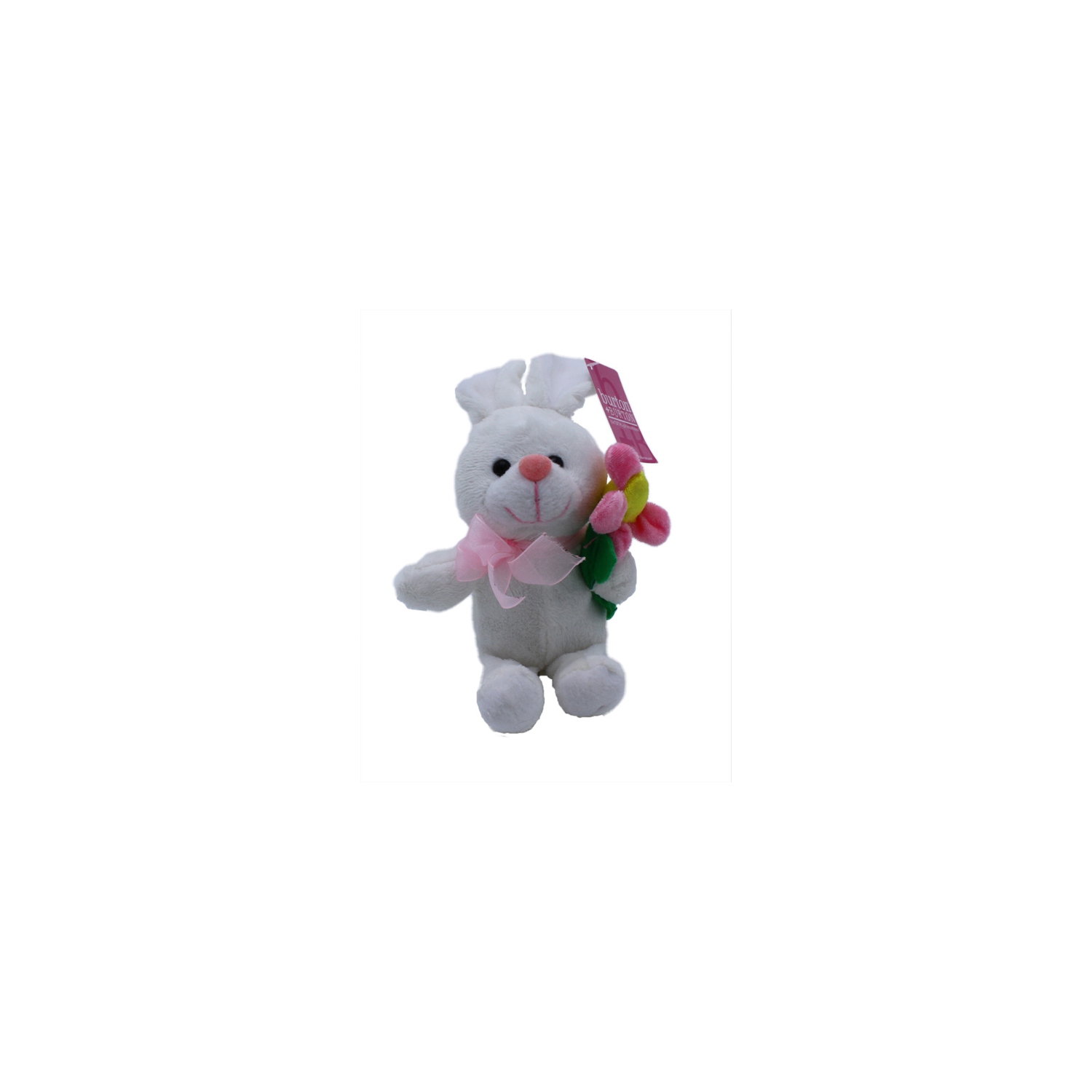 Burton + Burton Plush Easter Bunny with Flower - White