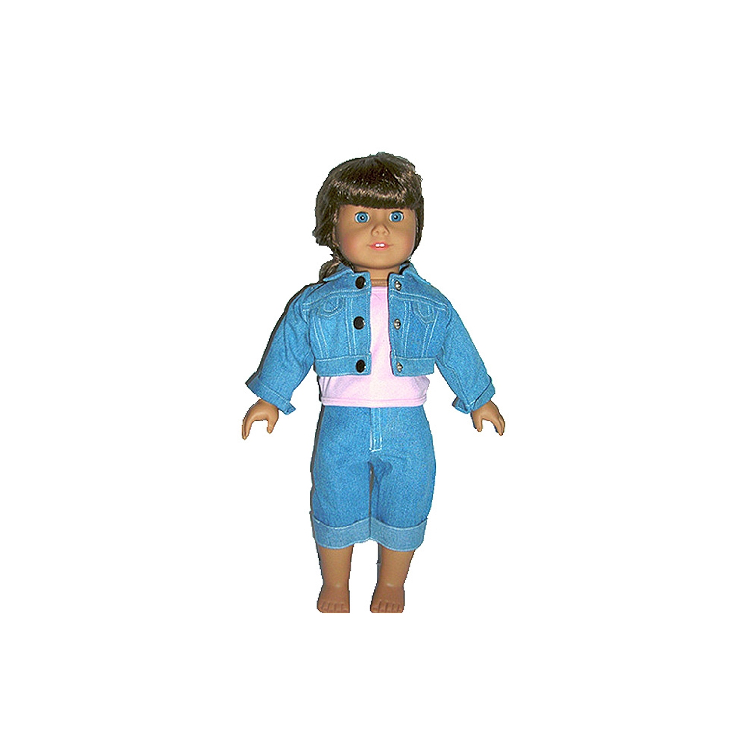 Dress Rite 18" Doll Clothing Denim Jacket, Pink Top & Jeans
