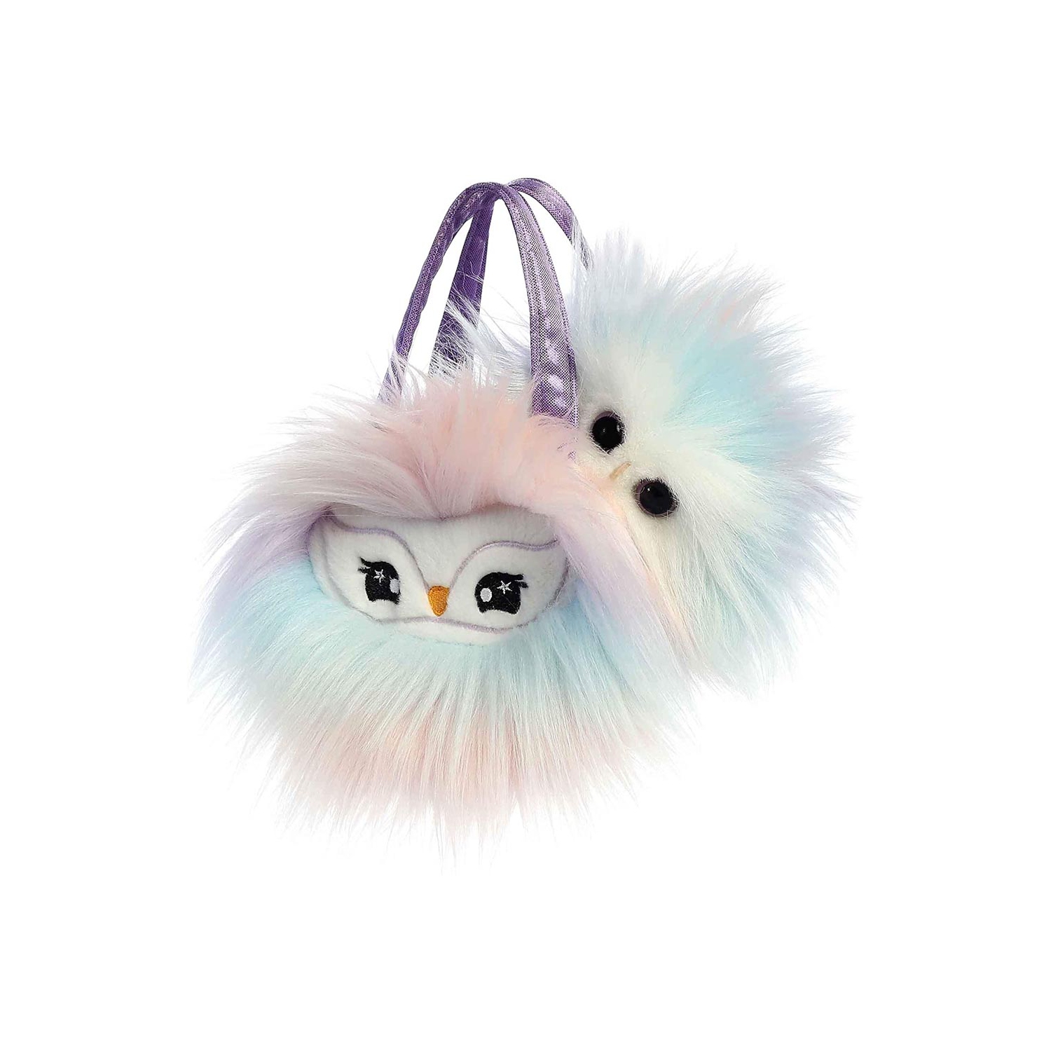 Aurora – transporteur en peluche pour animal de compagnie – hibou lilas de 5.5 po