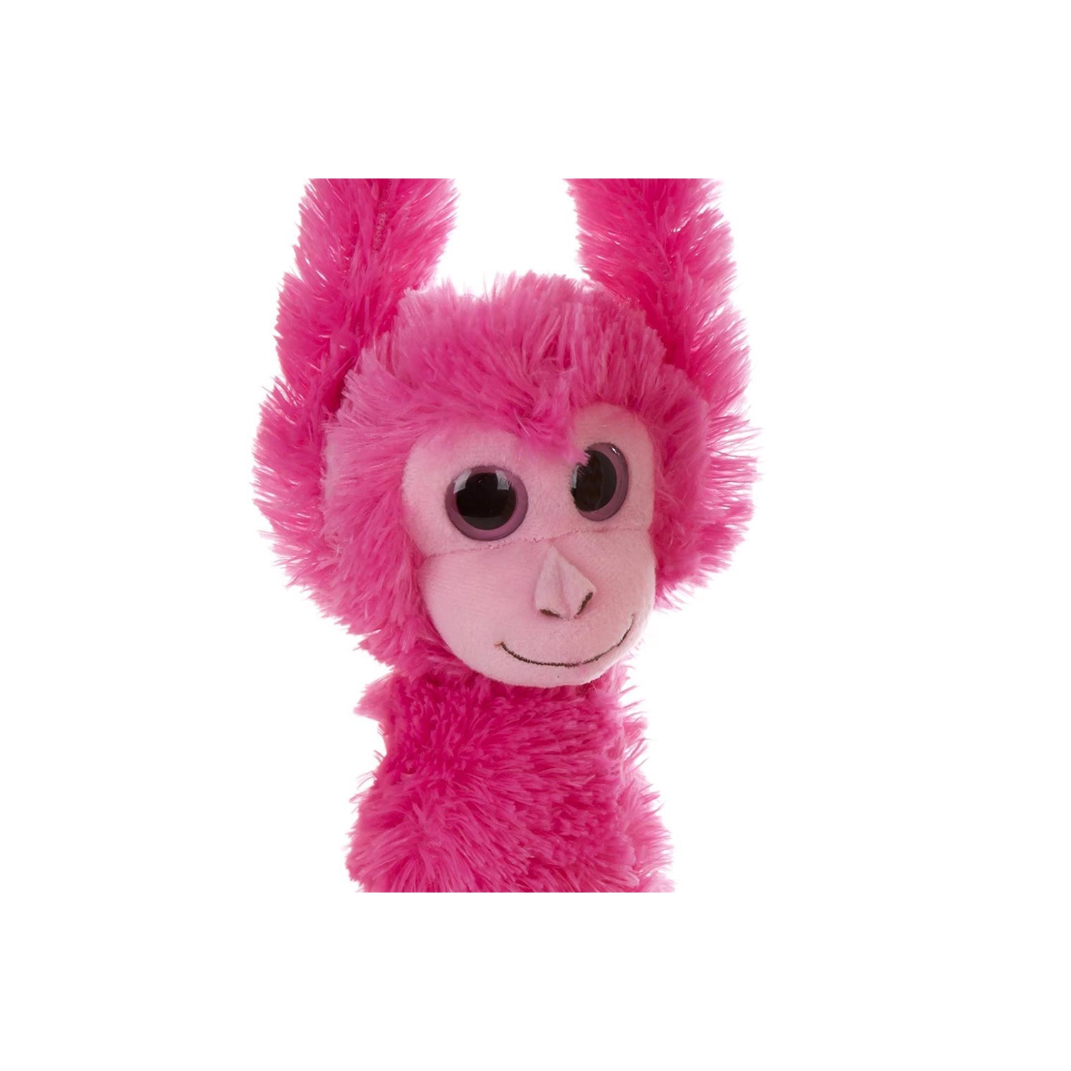 Singe animal en peluche sur cintre coloré de 24 po d’Aurora World - Rose vif