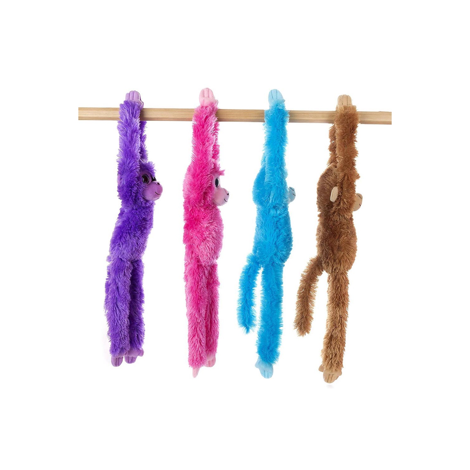 Singe animal en peluche sur cintre coloré de 24 po d’Aurora World - Rose vif