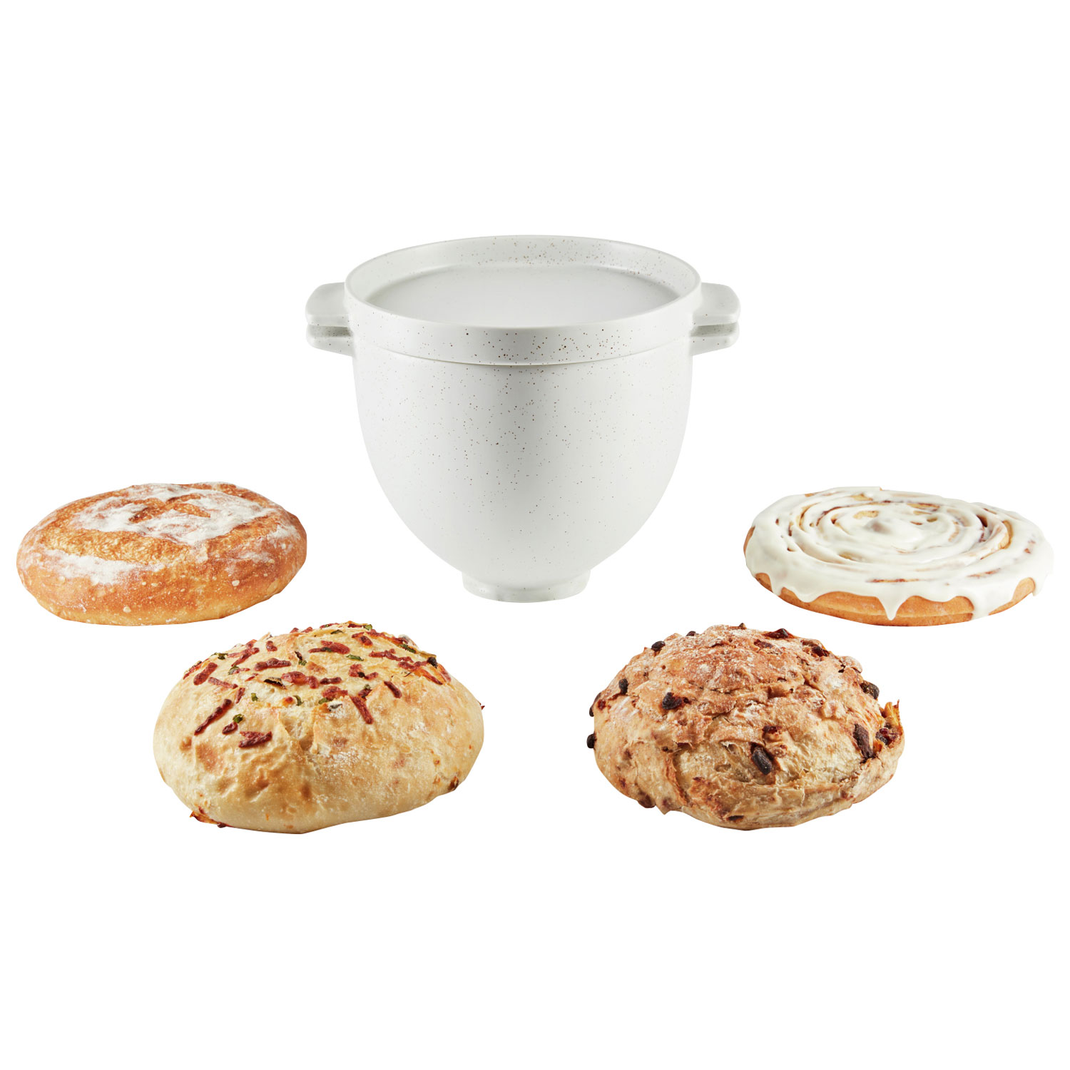Kitchenaid Bread Bowl With Lid Stand Mixer Attachment - Grey