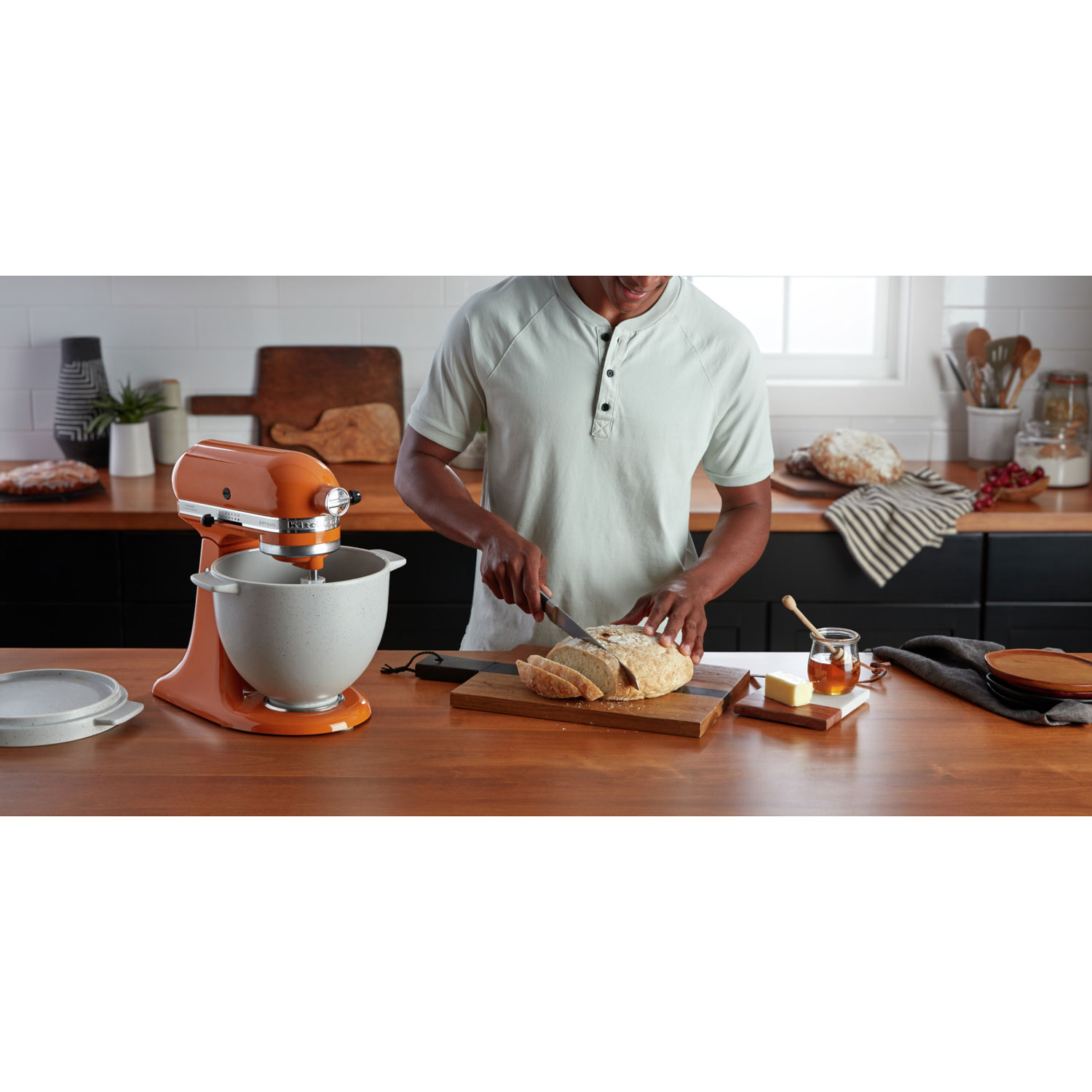 Kitchenaid Bread Bowl With Lid Stand Mixer Attachment - Grey