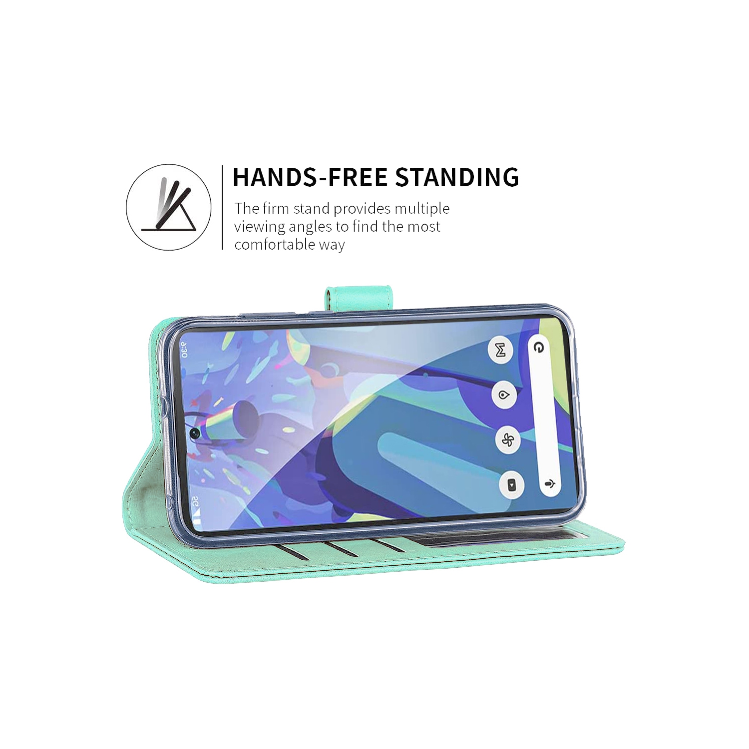 XCRS Leather Folio Premium Wallet for Google Pixel 6A 6.1-inch, PU Leather Pouch Case with Card Slot, and Lanyard with 360° Protection Mobile Case &