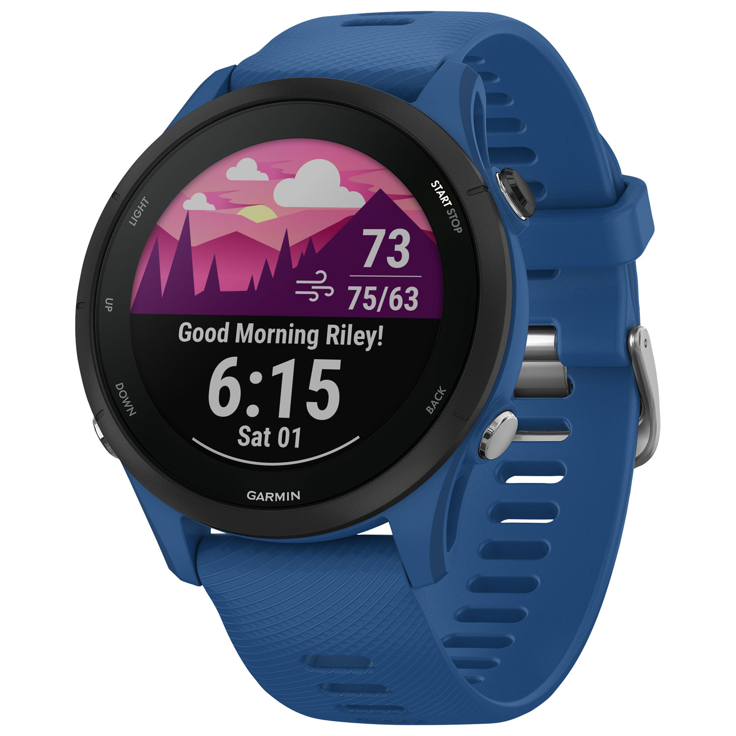Garmin Forerunner 255 46mm Bluetooth Running Smartwatch - Tidal Blue