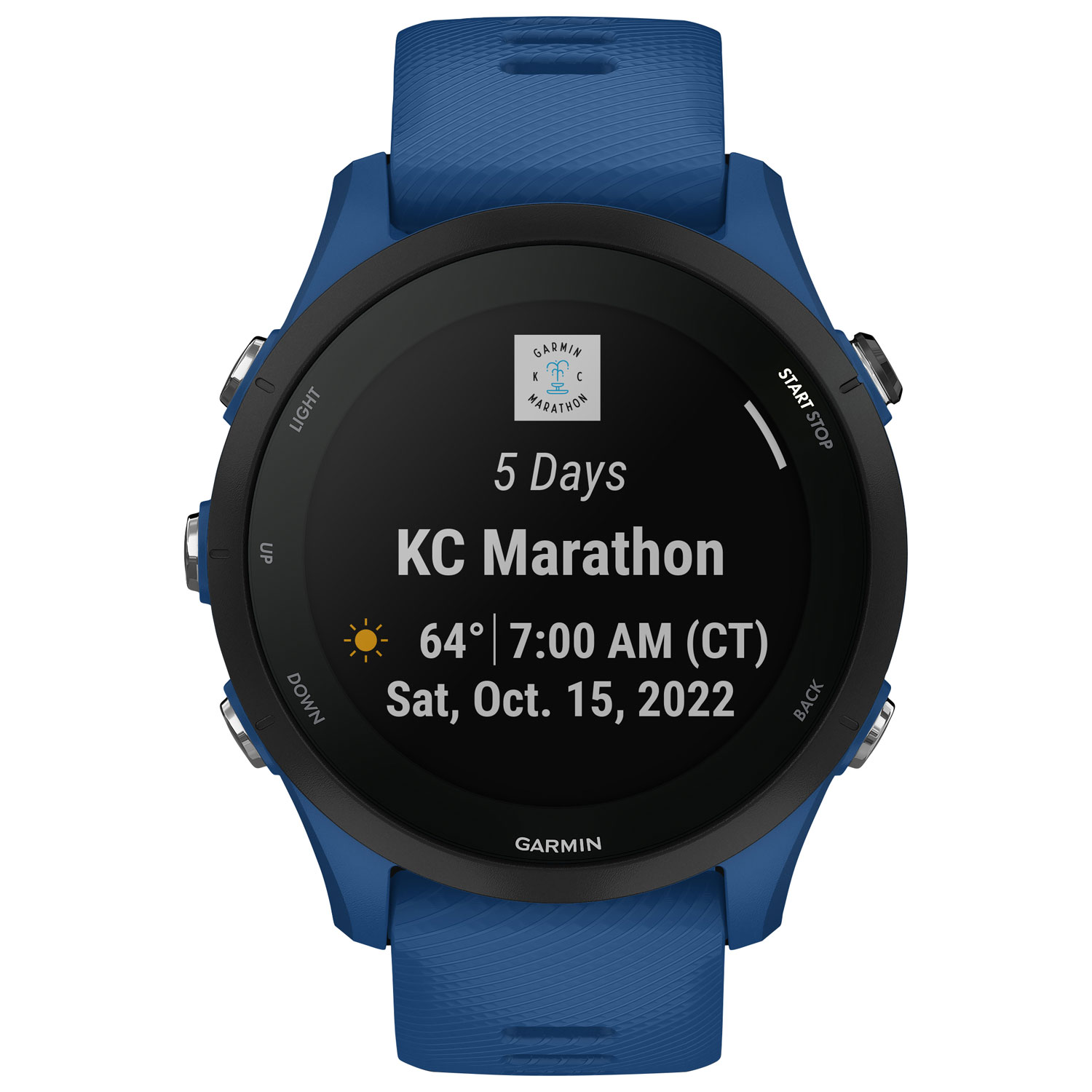 Garmin Forerunner 255 46mm Bluetooth Running Smartwatch - Tidal Blue