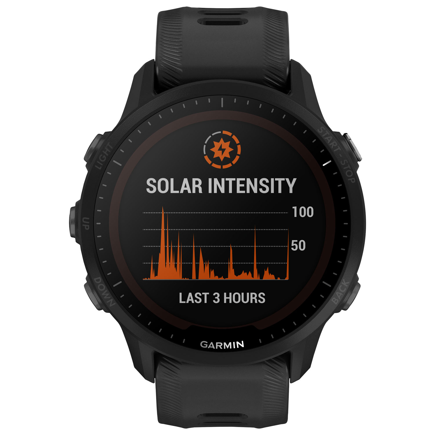 Garmin Forerunner 955 Solar 46.5mm Bluetooth Running Smartwatch - Black