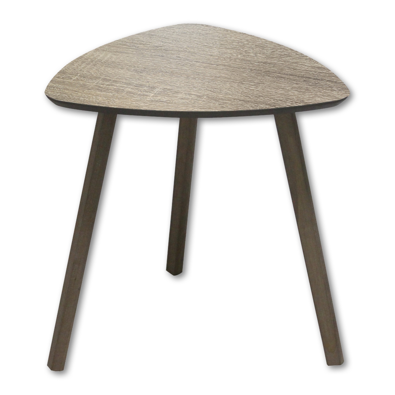 ITY International - Triangular MDF Side Table, 15.7"x15.7"x15.7", Taupe Gray