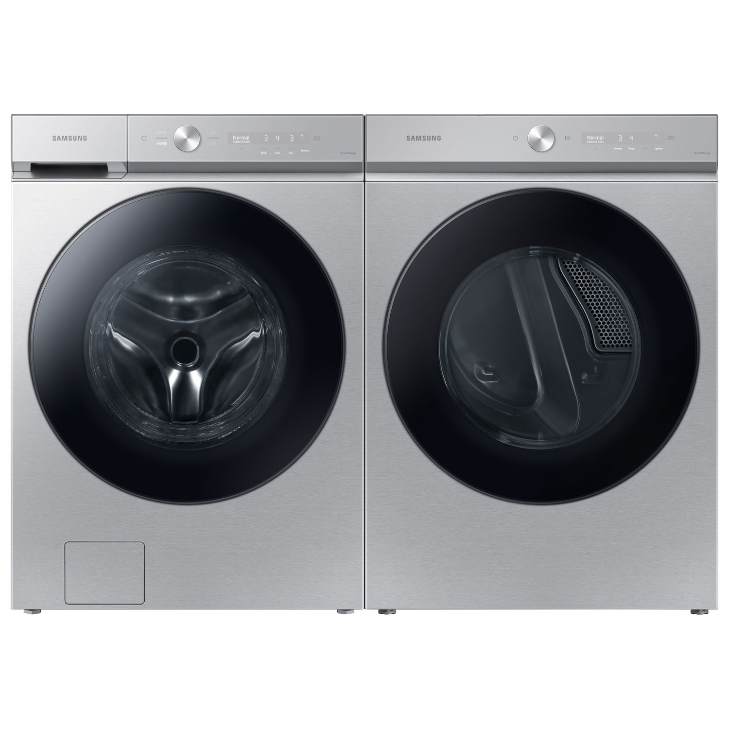 Samsung 7.6 Cu. Ft. Electric Steam Dryer - Silver Steel