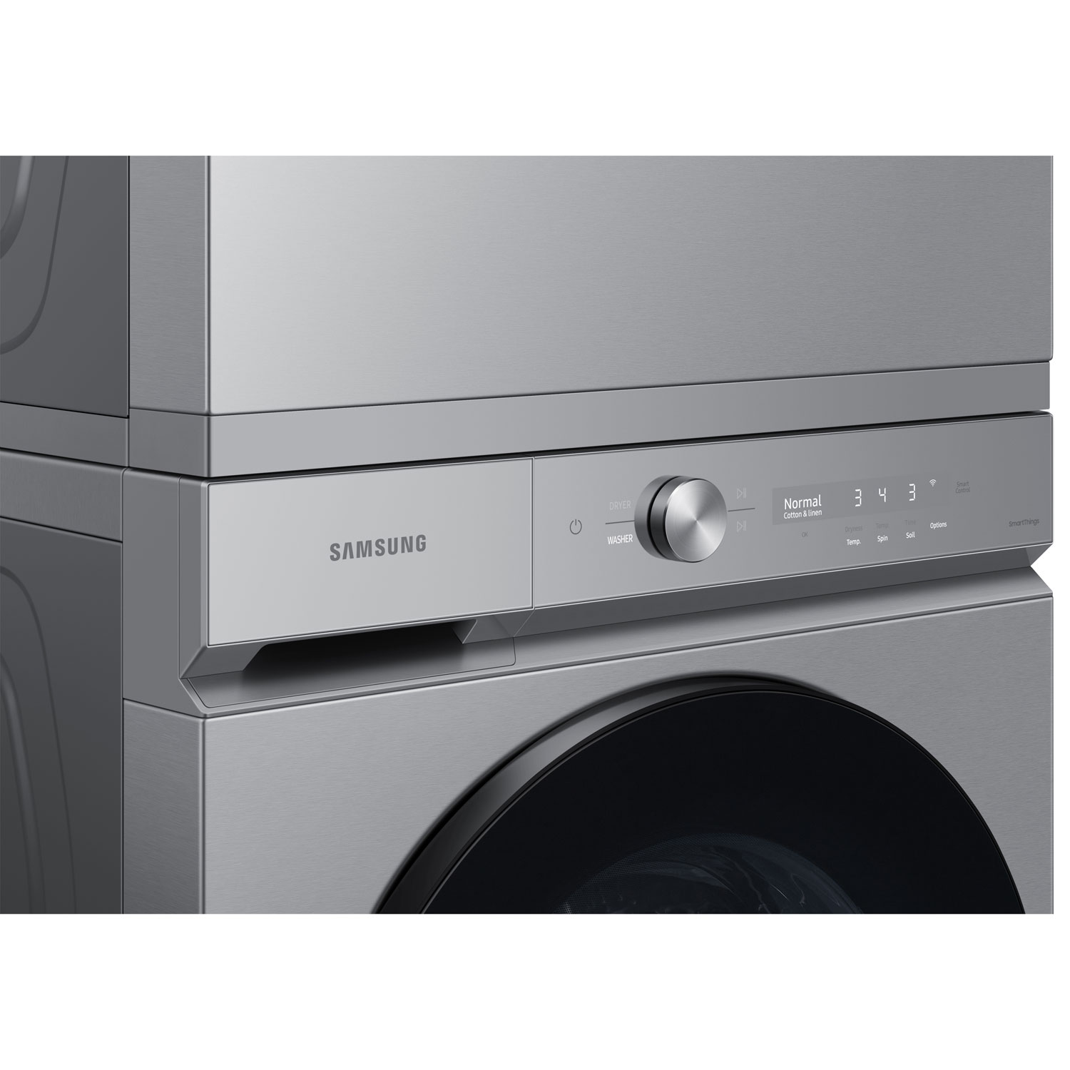 Samsung 7.6 Cu. Ft. Electric Steam Dryer - Silver Steel