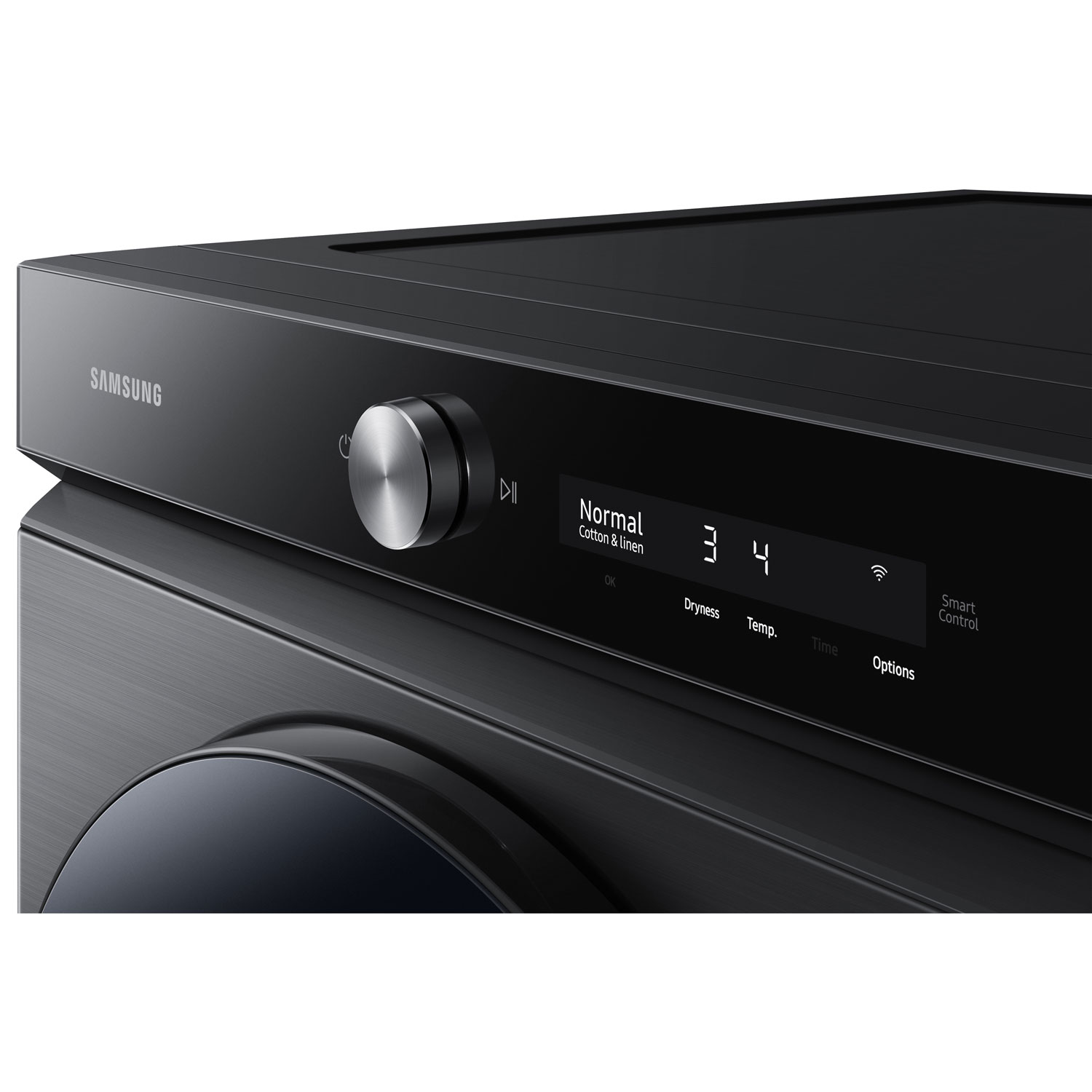 Sécheuse électrique à vapeur de 7,6 pi³ Bespoke de Samsung - Acier inoxydable noir