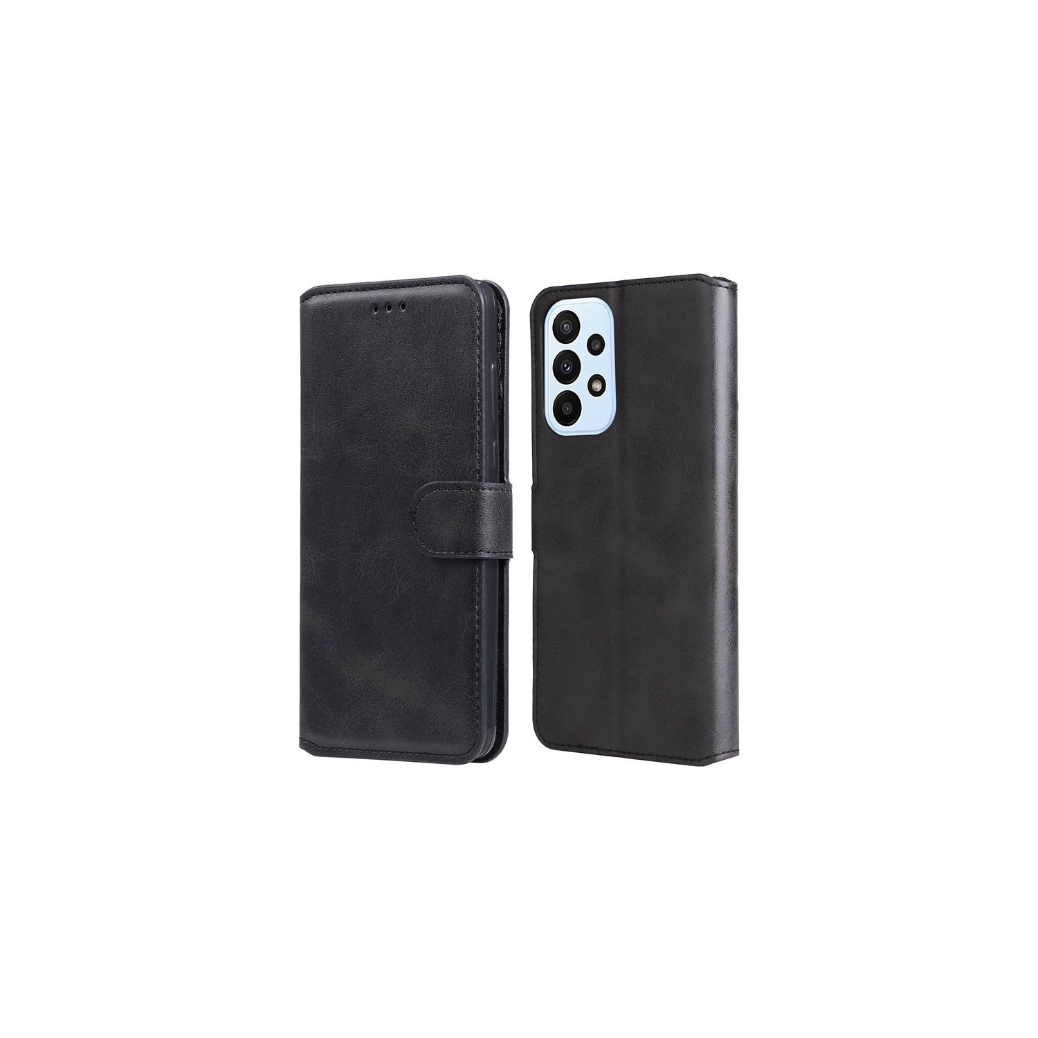 [CS] Samsung Galaxy A73 5G (2022) Case, Magnetic Leather Folio Wallet Flip Case Cover with Card Slot, Black