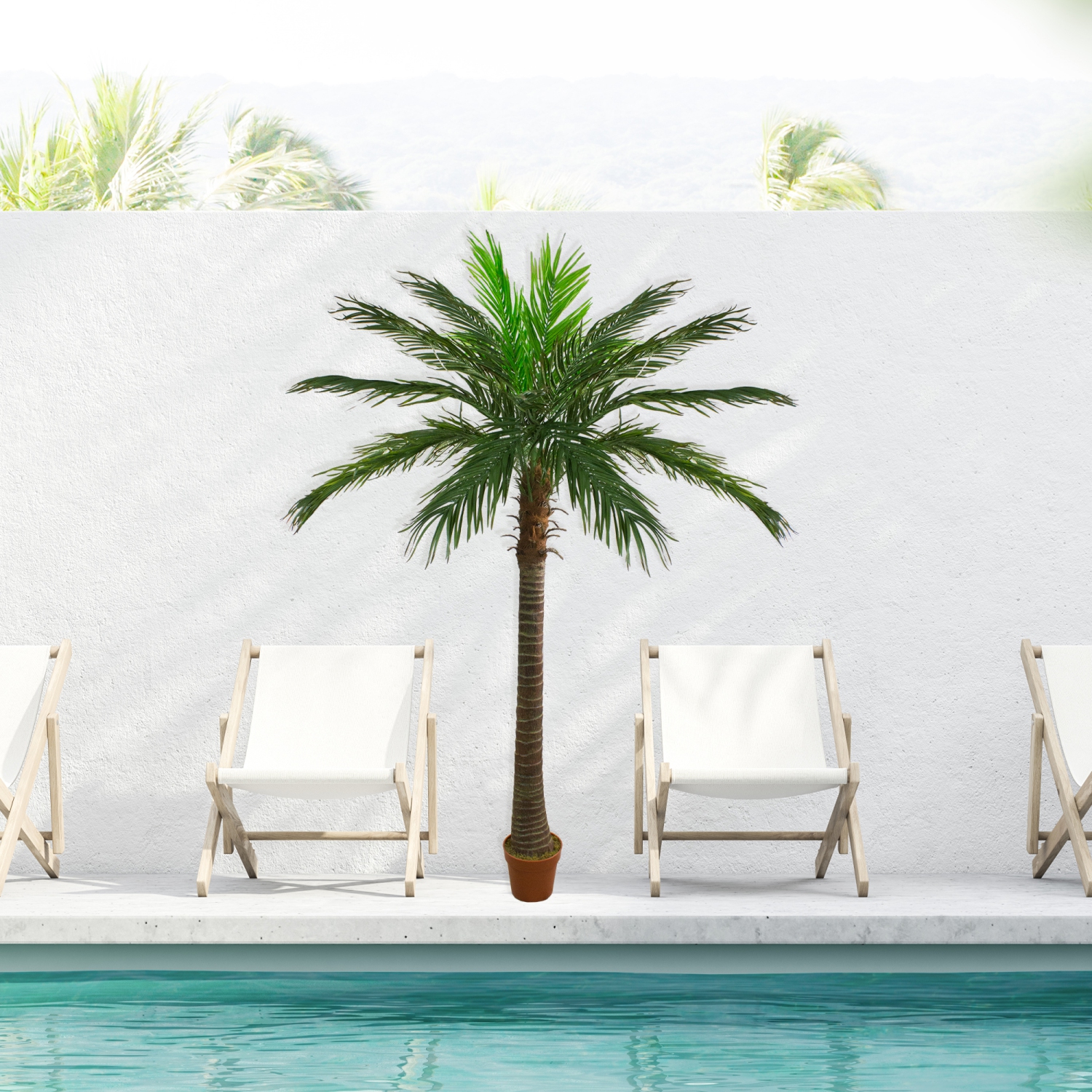 Potted Artificial Phoenix Palm Tree - 70"