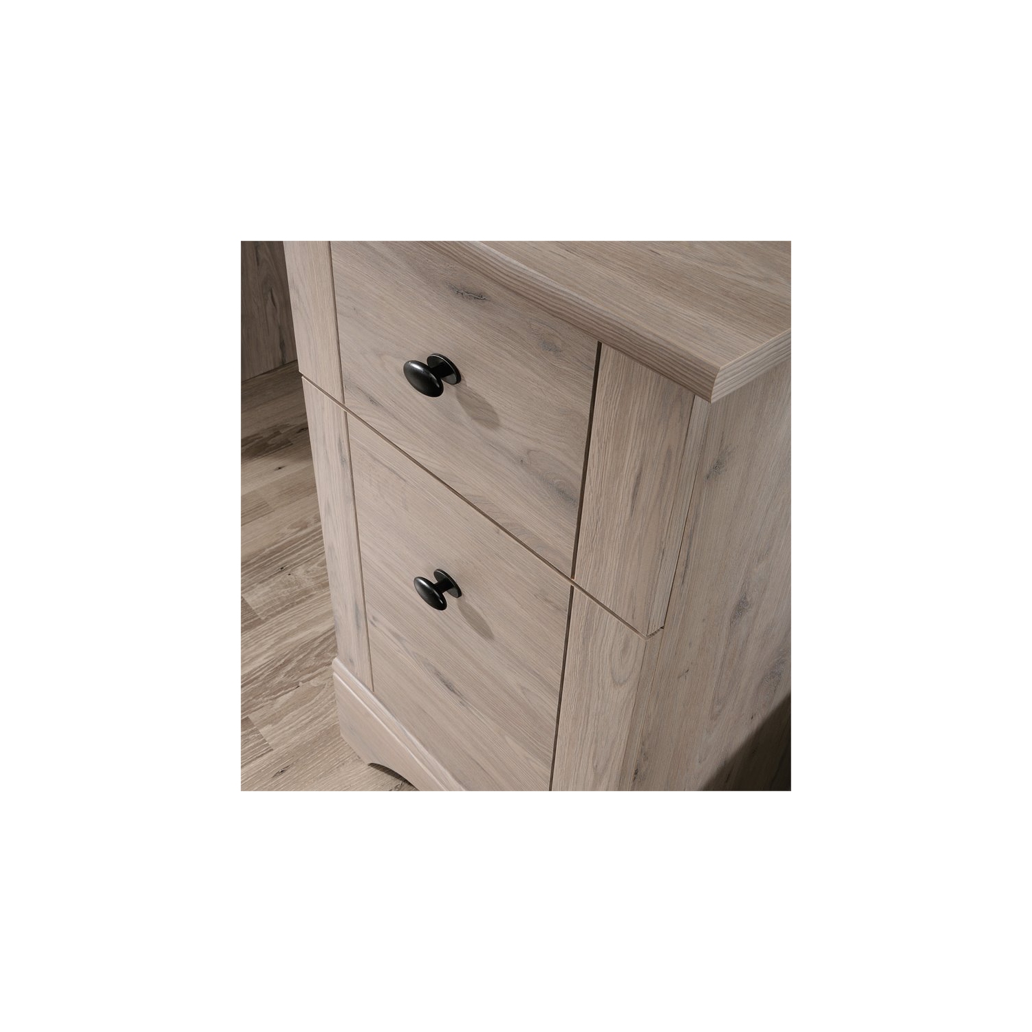 Sauder – Bureau d’ordinateur en bois Select simple, chêne laurier