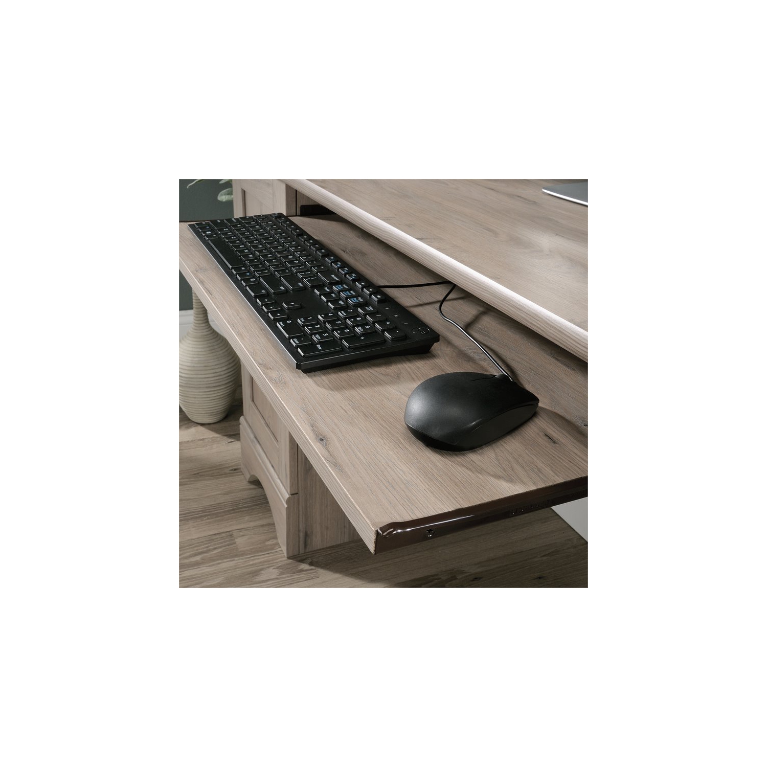 Sauder – Bureau d’ordinateur en bois Select simple, chêne laurier