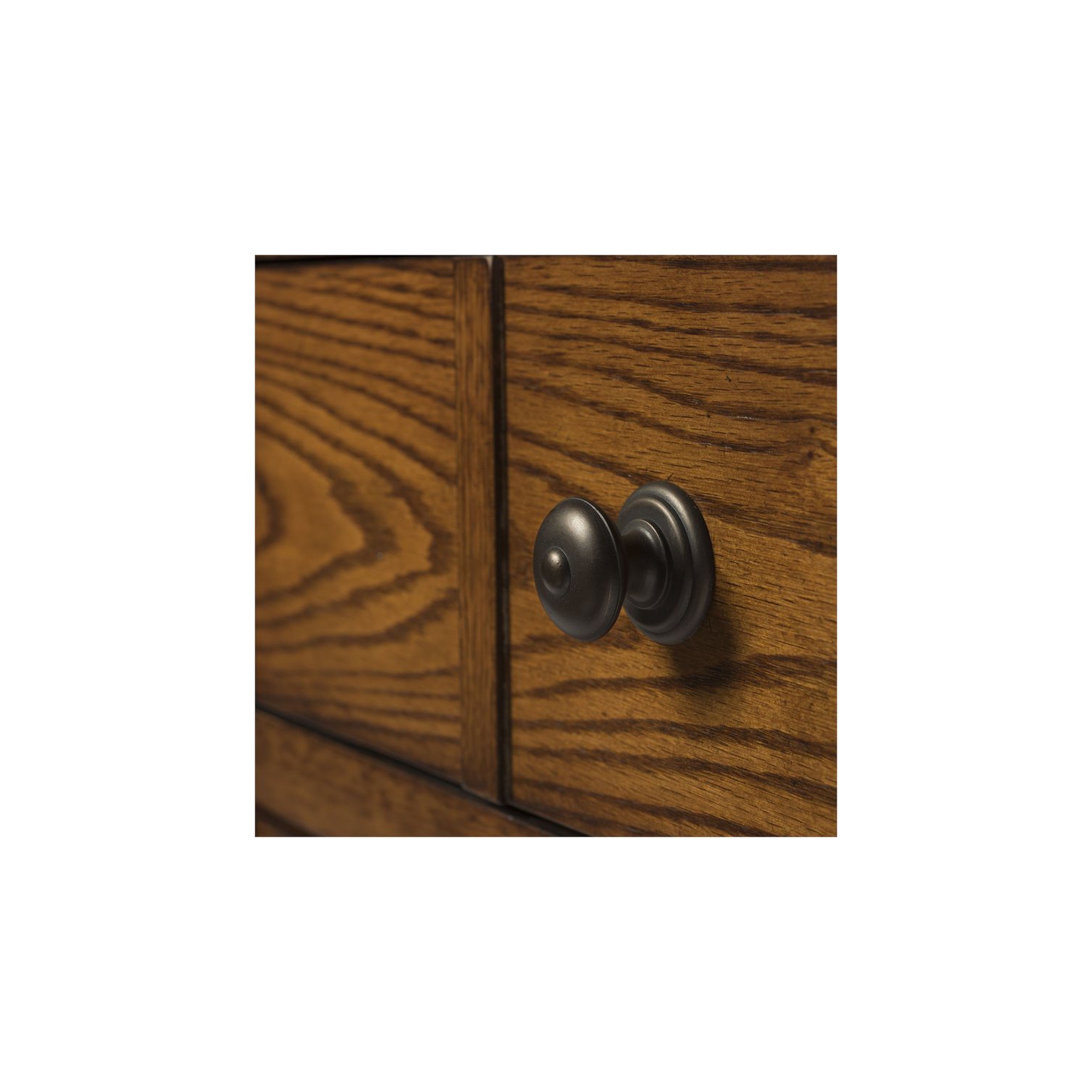 Bowery Hill 2 Drawer Cabin Nightstand in Oak Finish