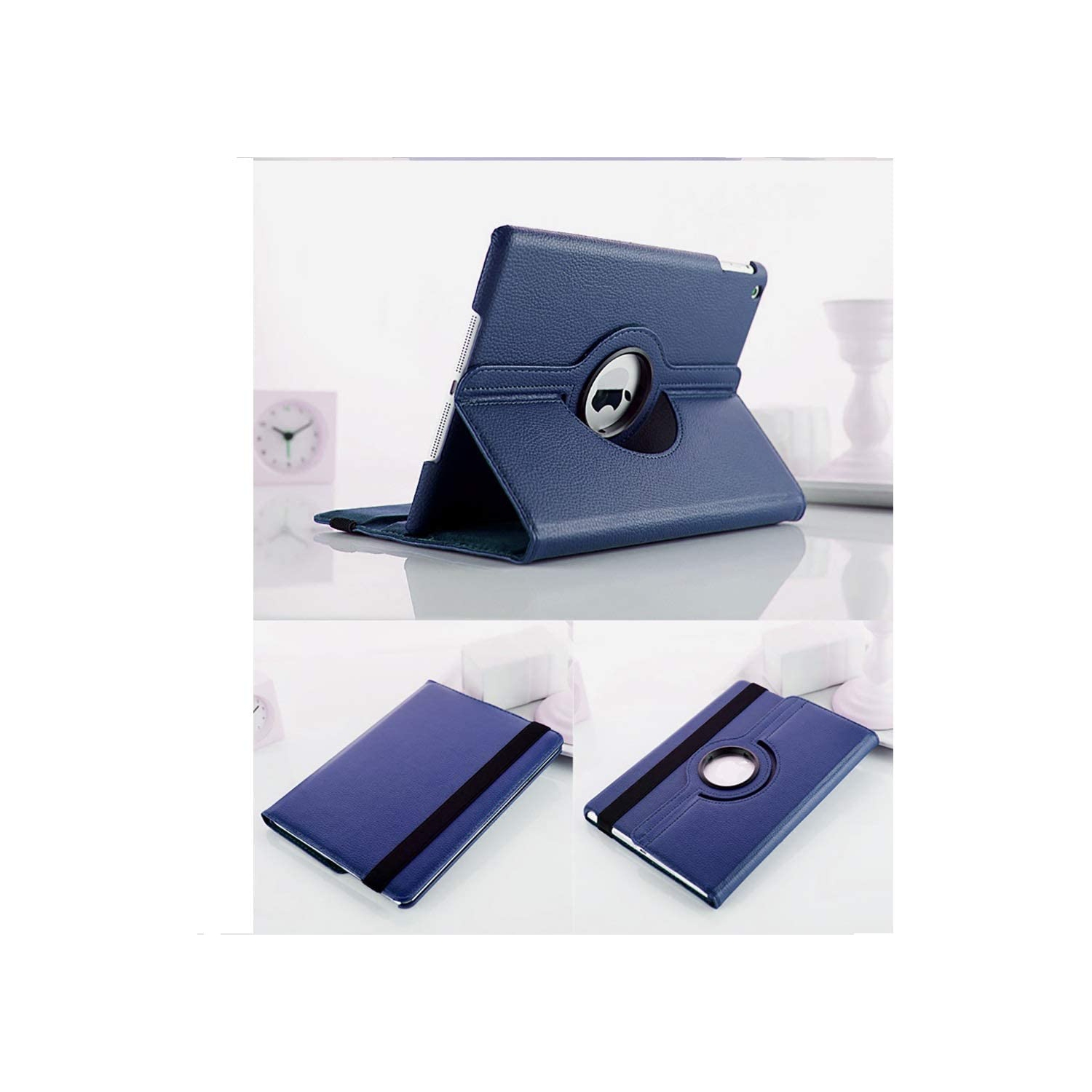 Supershield- Slim Magnetic Smart Case for iPad Mini 1st 2nd 3rd Generation 360 Degree Rotating Stand Shockproof Leather Folding Smart Mini 1 2 3 Cover