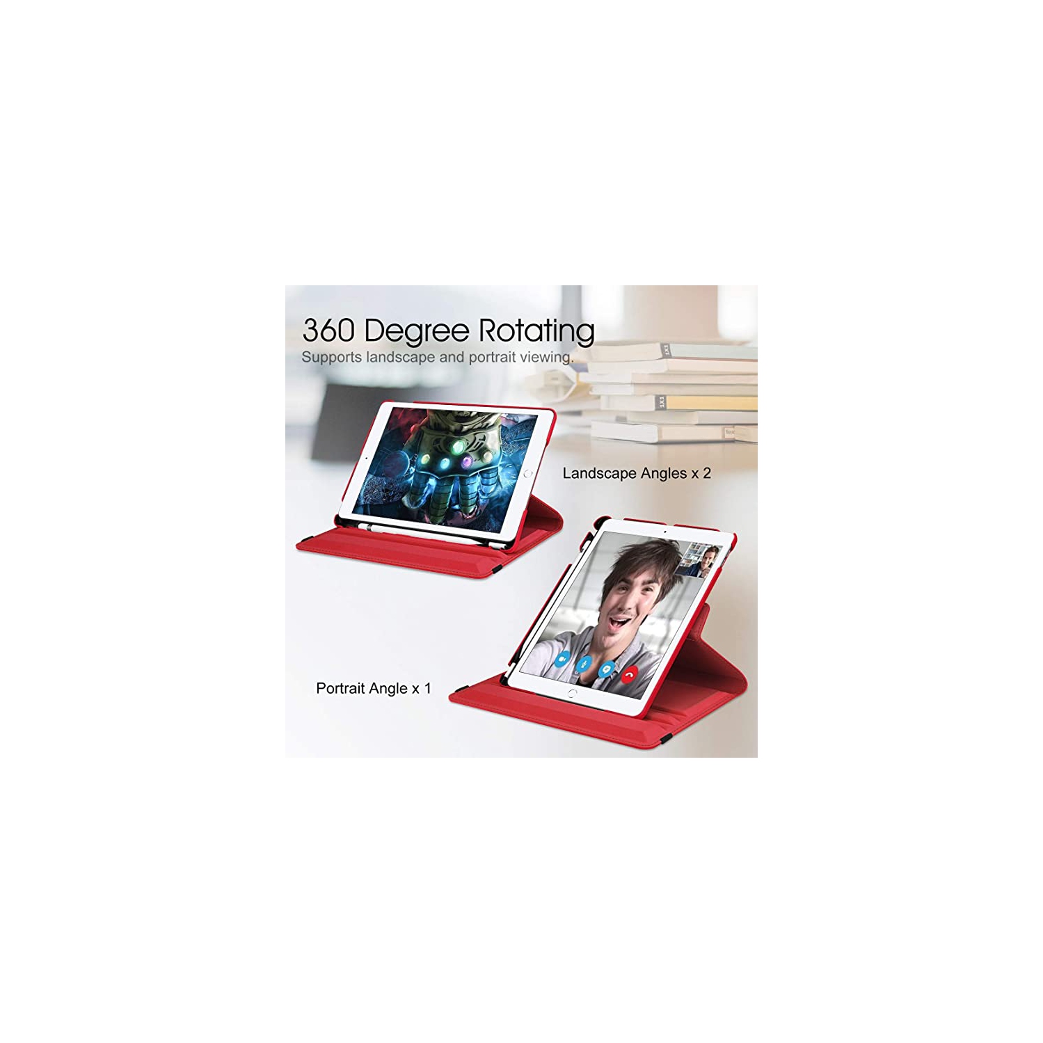 iPad Pro 11 2nd 3rd 4th Generation Case - Slim Magnetic Smart Case for iPad Pro 11 2nd, 3rd (2021), 4th (2022) 360 Degree Rotating Stand Shockproof