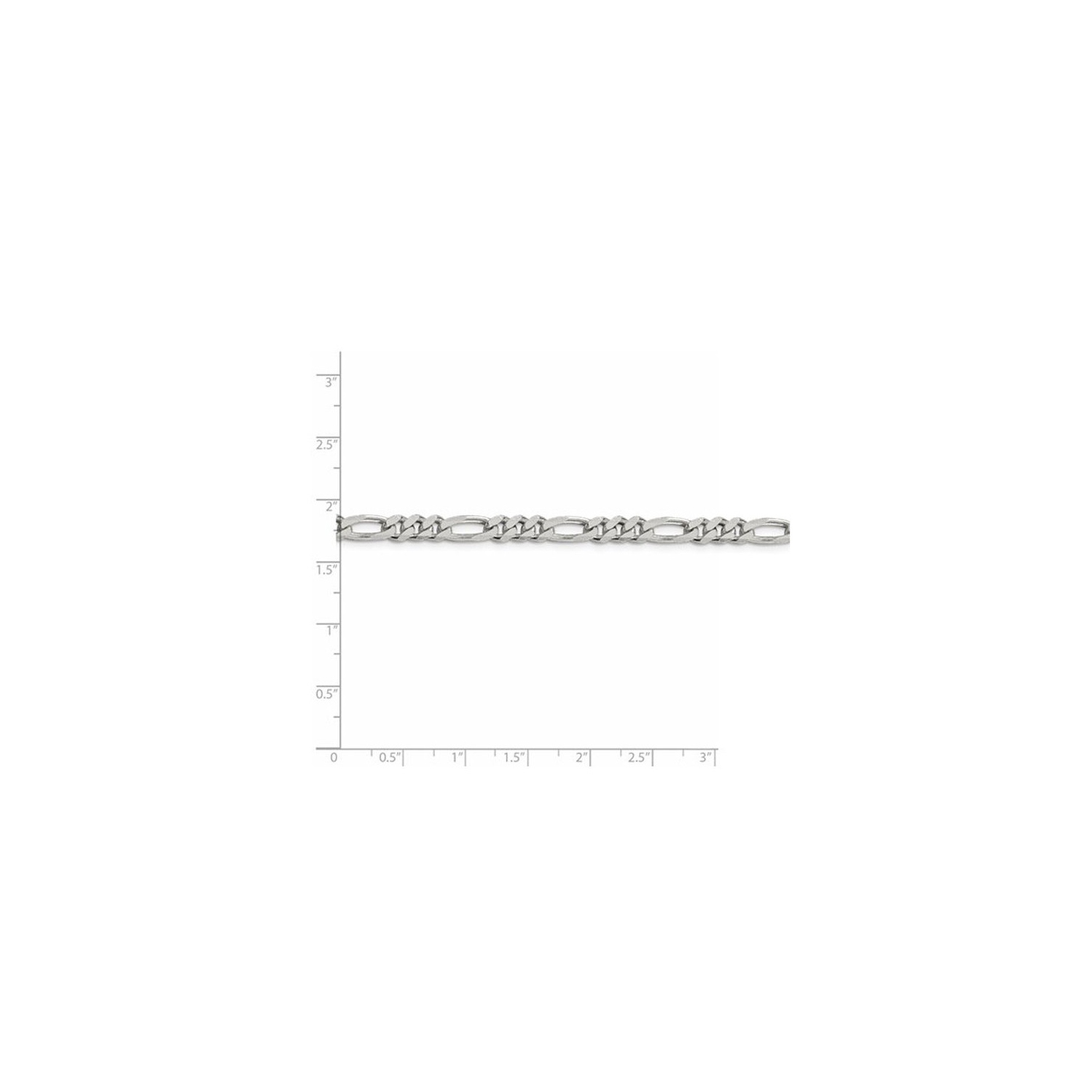 Bracelet de chaîne Figaro en argent sterling 7 pouces