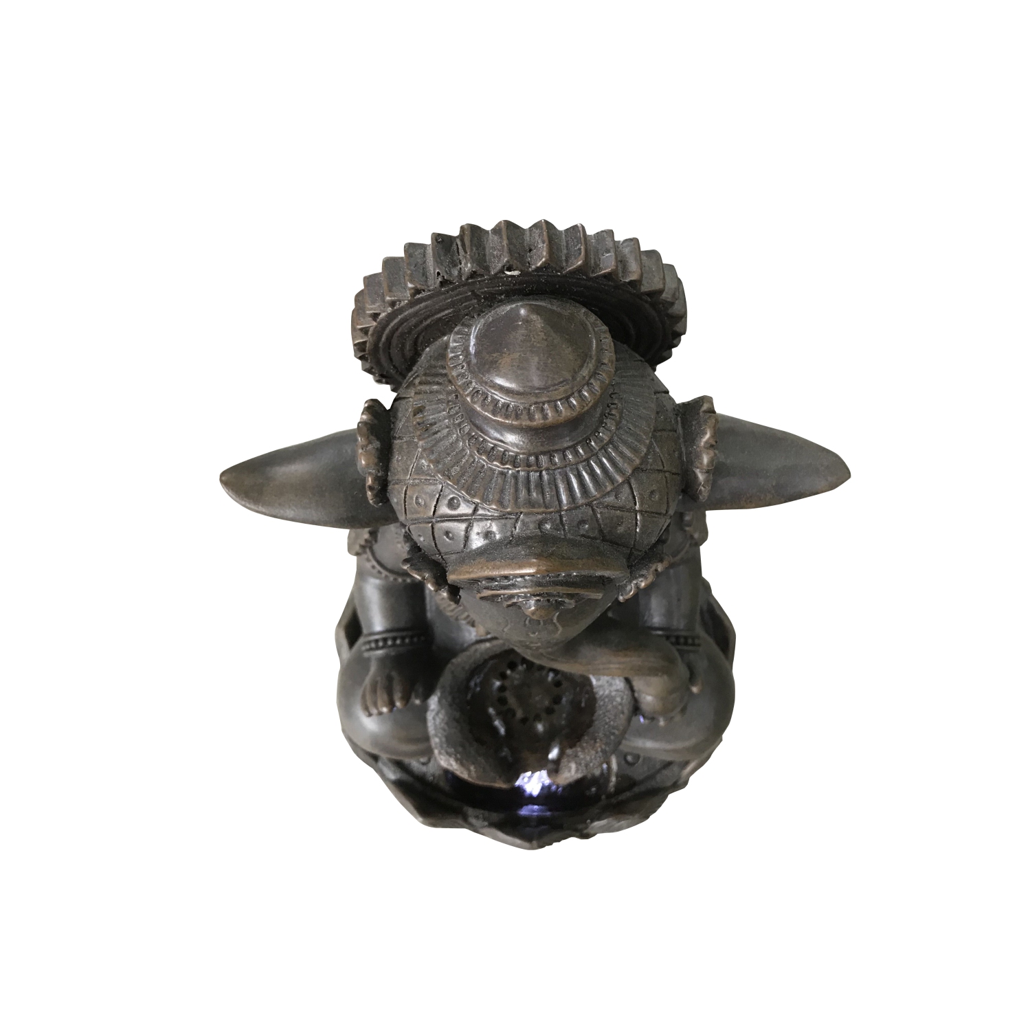 Hi-Line Gift Ltd Lord Ganesh Sculptural Tabletop Fountain with Cool White LED Lights