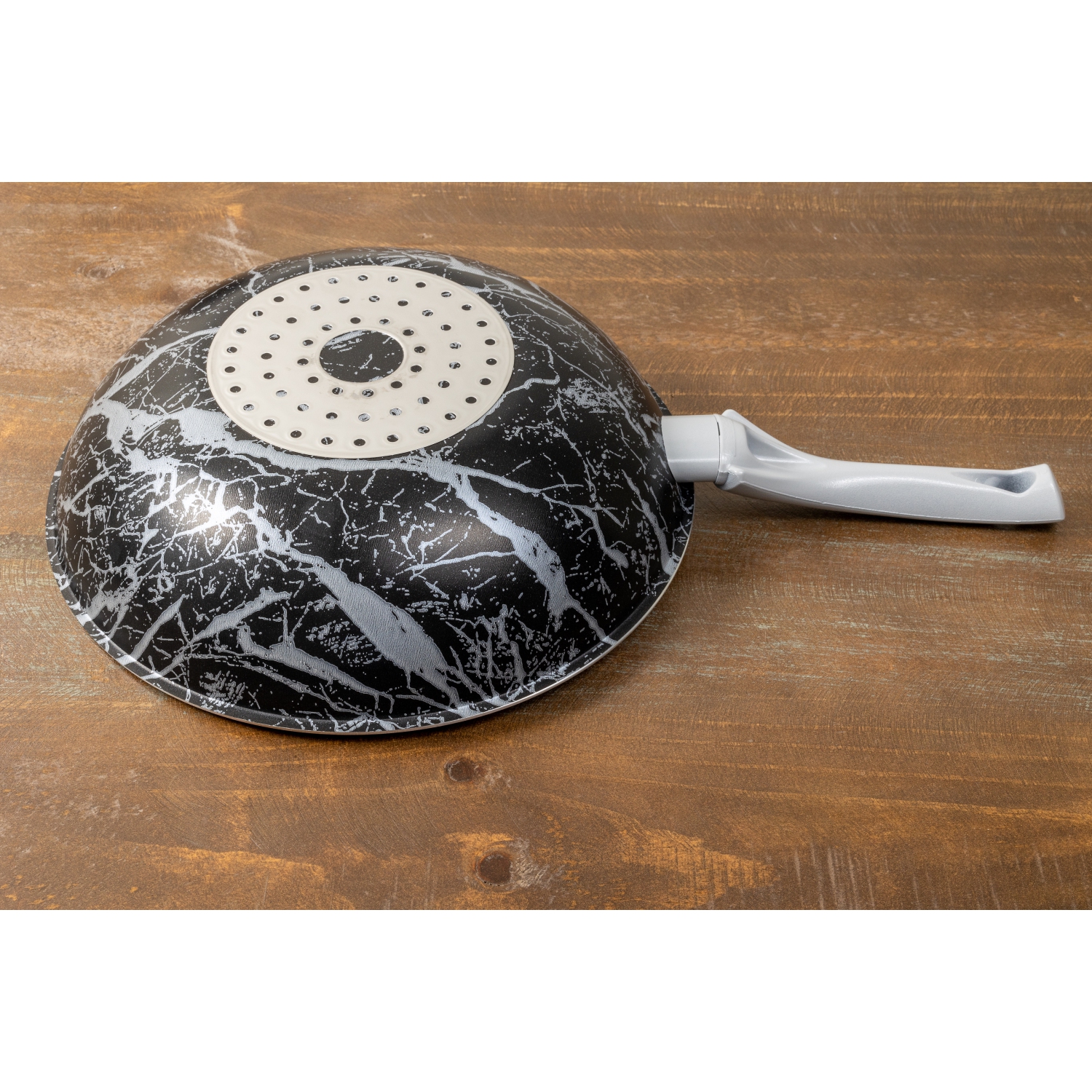 Diamond Marble Wok italien sans PFOA Noir et gris 28 cm