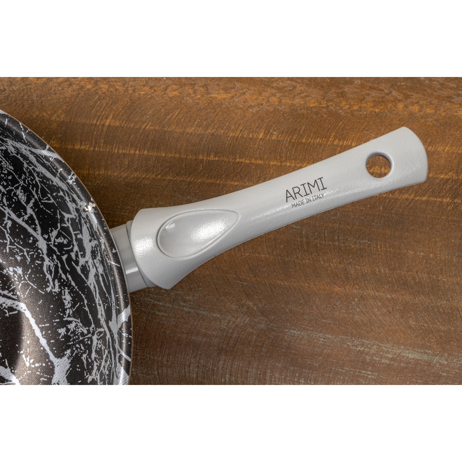 Diamond Marble Wok italien sans PFOA Noir et gris 28 cm