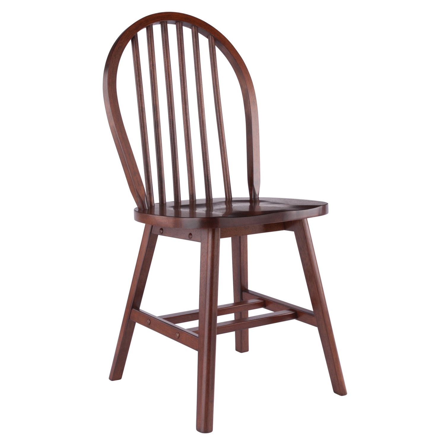 Winsome Wood Windsor 2-Piece Chair Set, Walnut