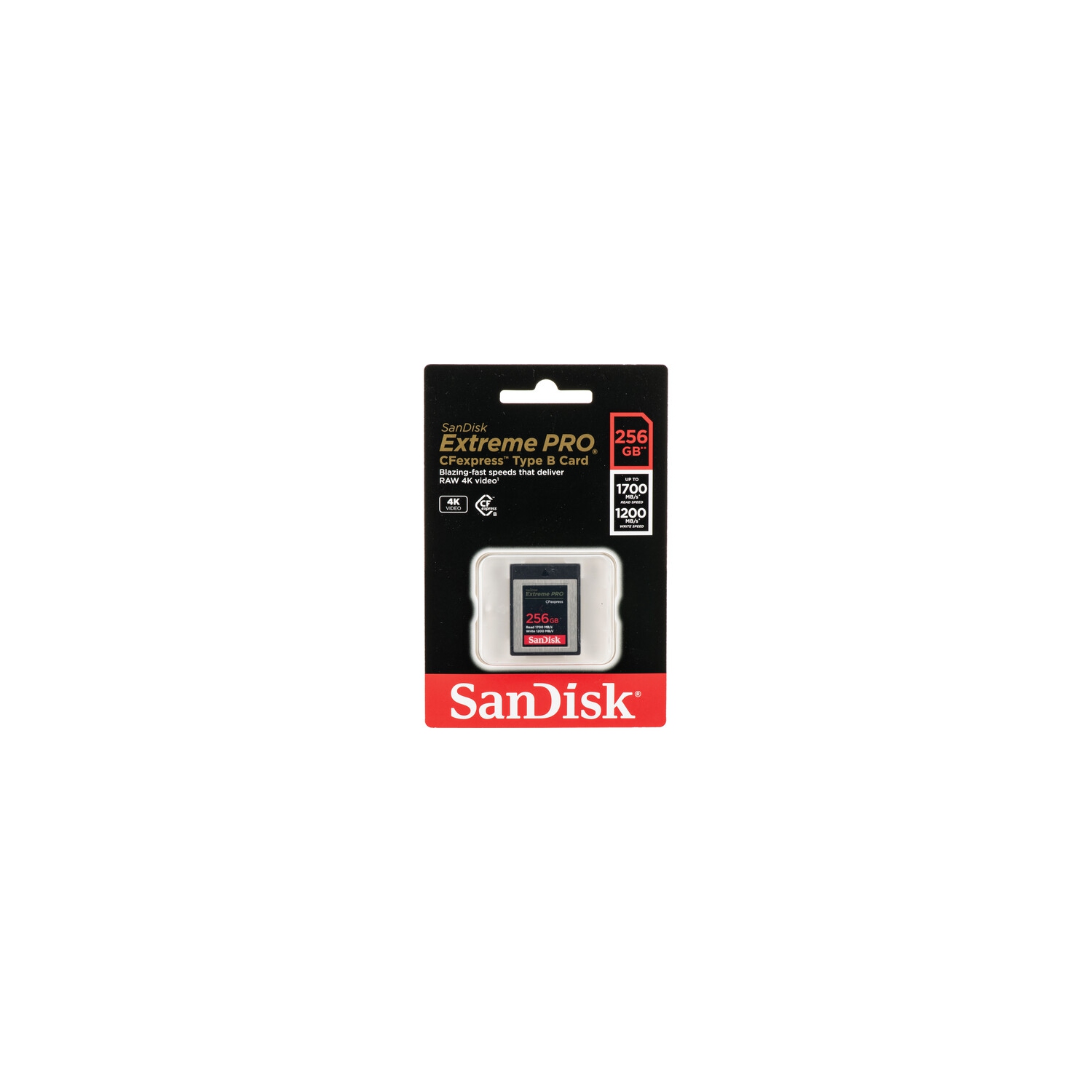 SanDisk Extreme PRO CFexpress Card Type B (256GB, SDCFE-256G-GN4NN) - Brand New