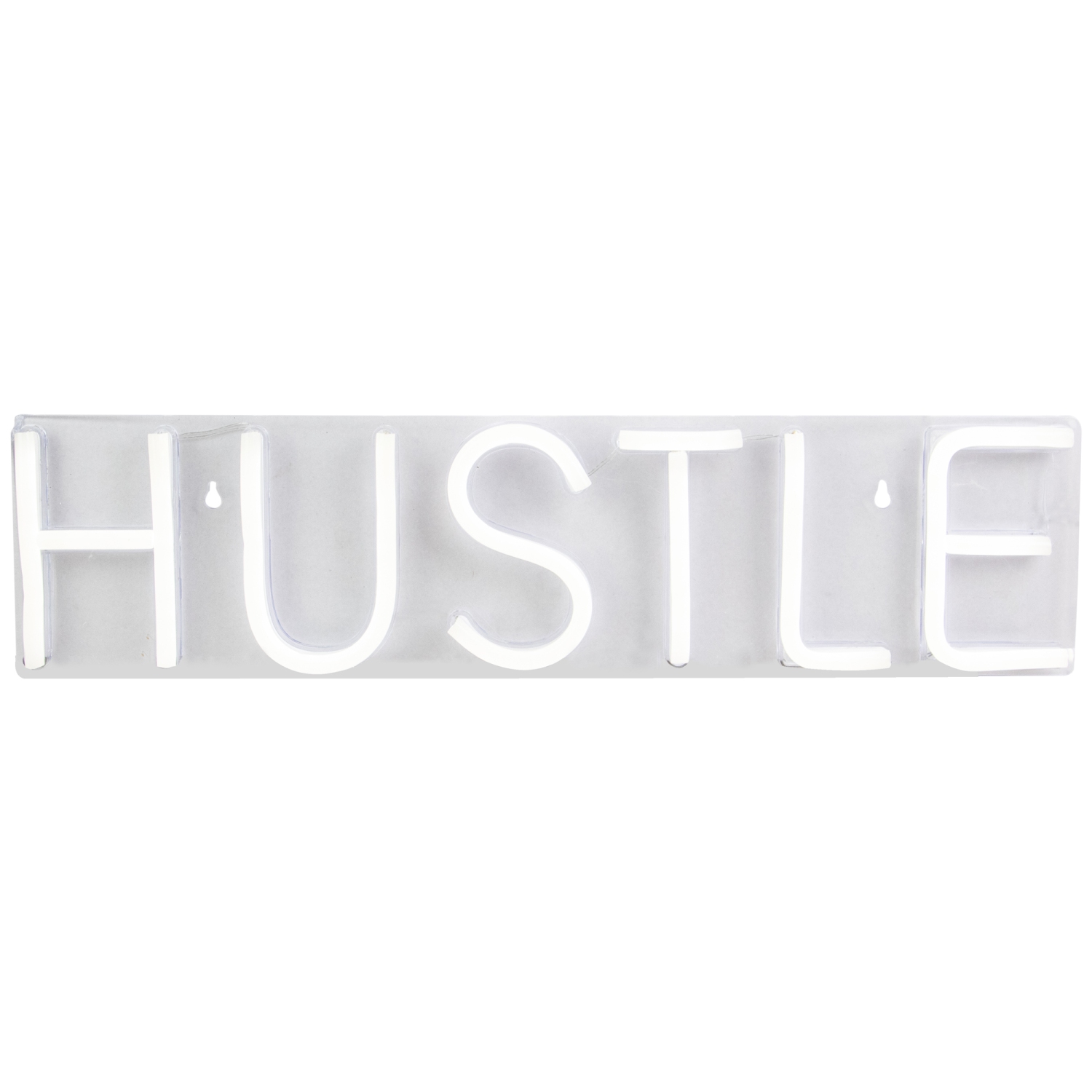 Affiche murale illuminée NEON Hustle LED, blanc brillant, 20 po