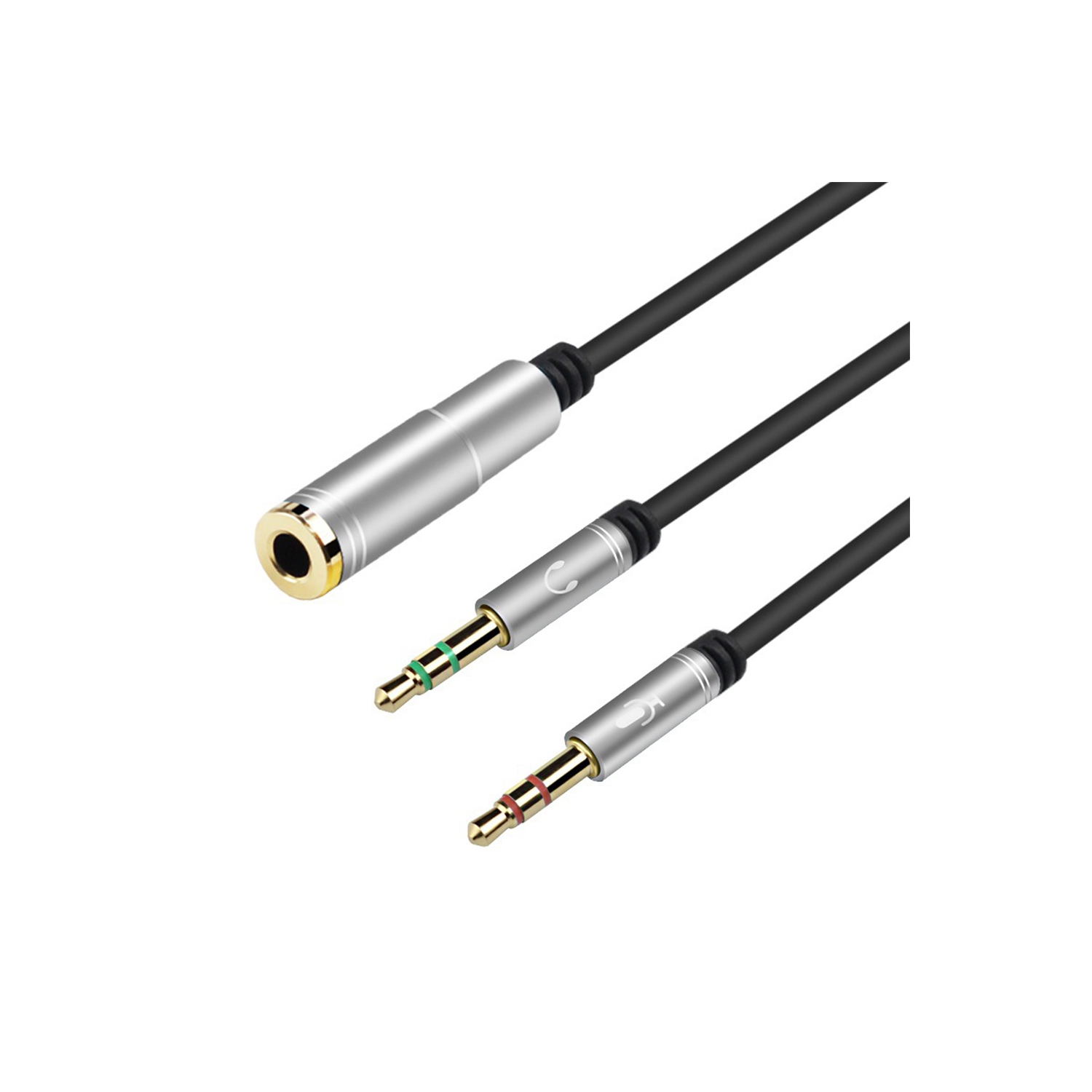 Headset Splitter Cable for PC 3.5mm Jack - Convertors for PC 3.5mm Female To Male