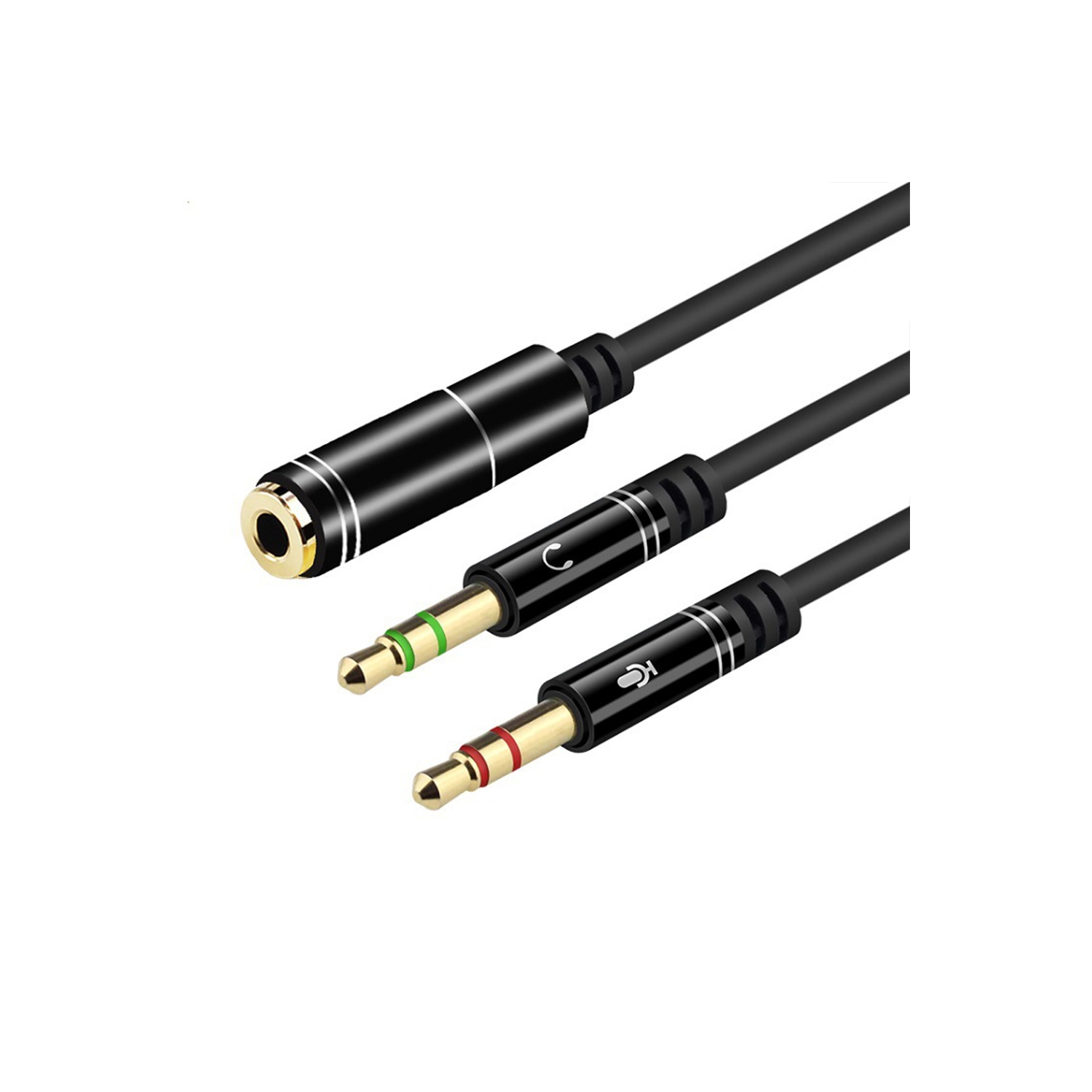 Headset Splitter Cable for PC 3.5mm Jack - Convertors for PC 3.5mm Female To Male