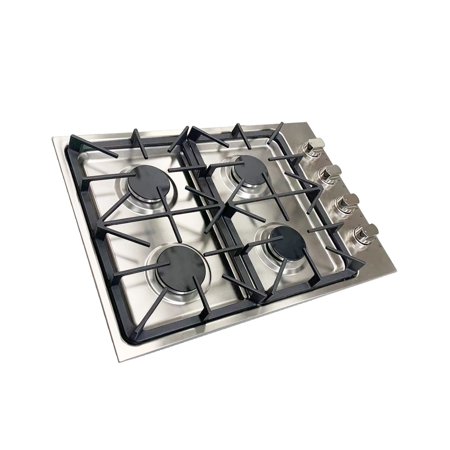 Surface de cuisson à gaz en acier inoxydable de 30 po à 4 brûleurs LGC3001 de CROWN Professional avec puissance de 48,000 BTU et allumage automatique