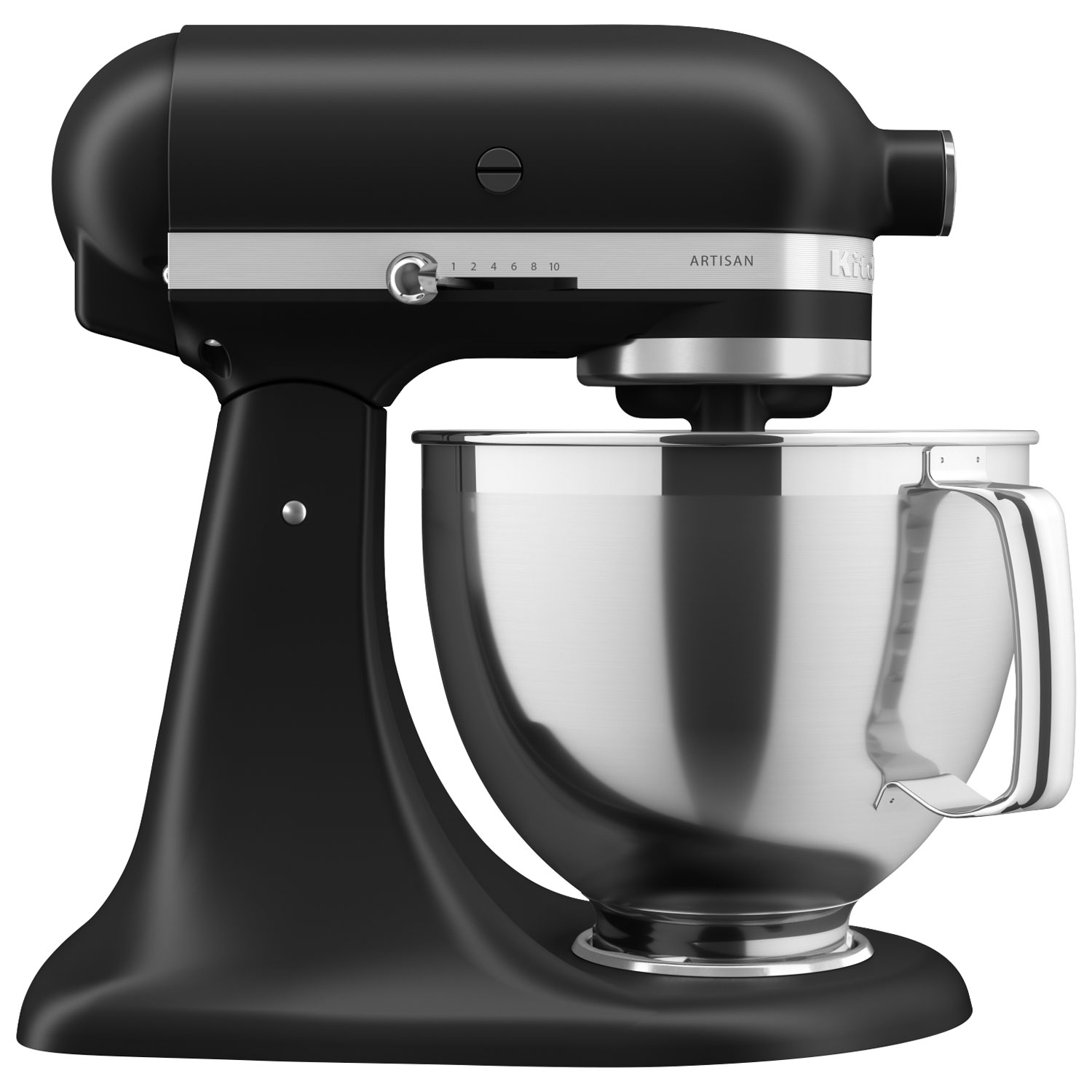 Batteur sur socle à tête inclinable Artisan de KitchenAid avec ensemble d'accessoires de qualité supérieure - 5 pte - 325 W - Noir mat