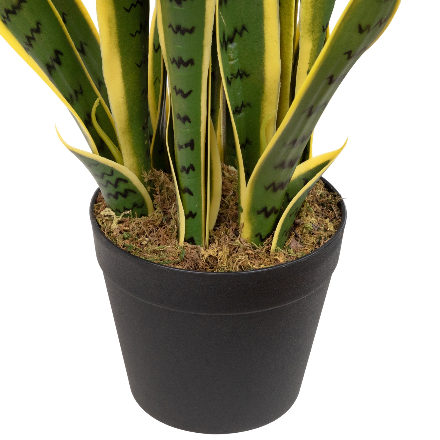 Real Touch Artificial Potted Striped Leaf Dracaena Snake Plant - 29"