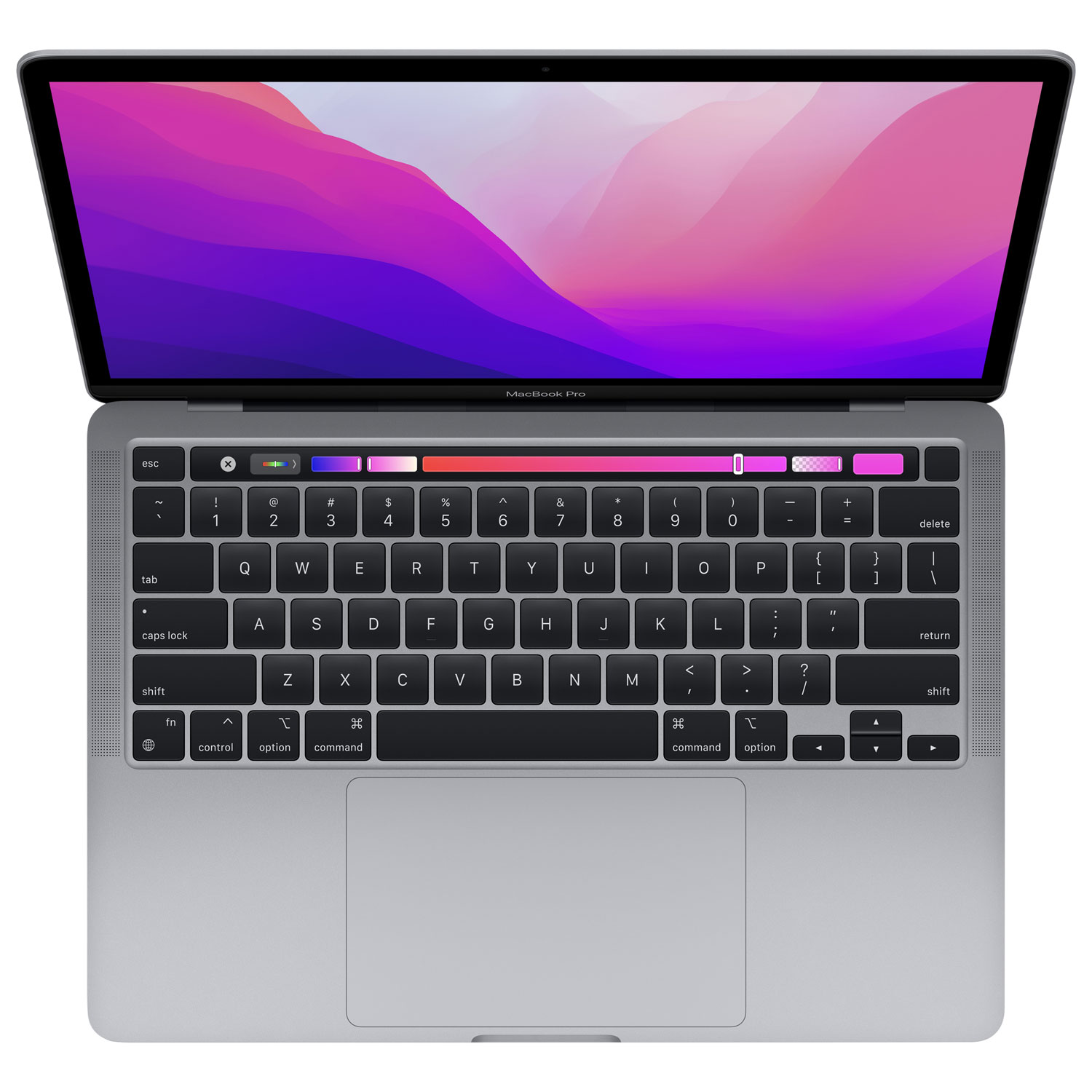 MacBook Pro 13,3 po + Touch Bar Apple - Gris cosmique (puce M2 d'Apple/SSD 512 Go/RAM 8 Go) - Français