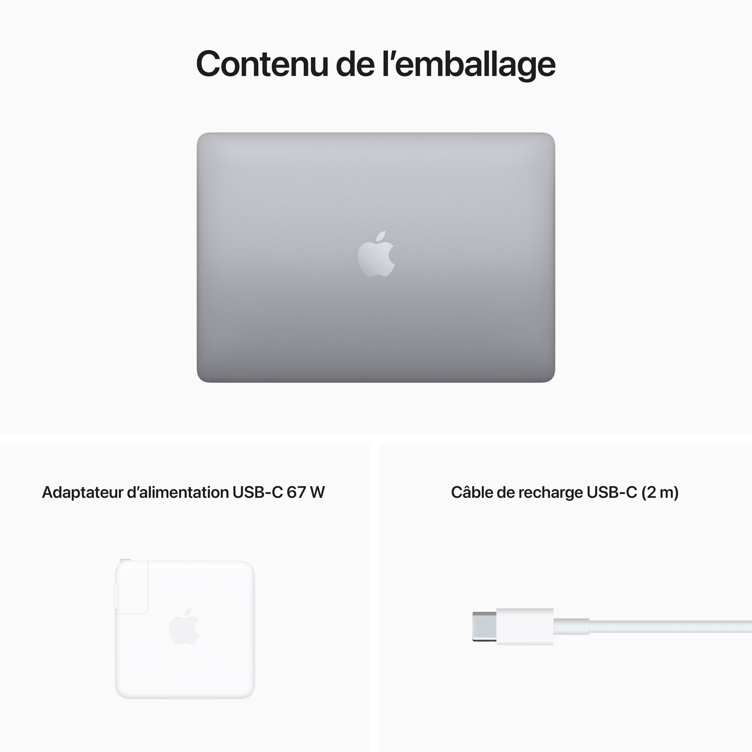 MacBook Pro 13,3 po + Touch Bar Apple - Gris cosmique (puce M2 d'Apple/SSD 512 Go/RAM 8 Go) - Français