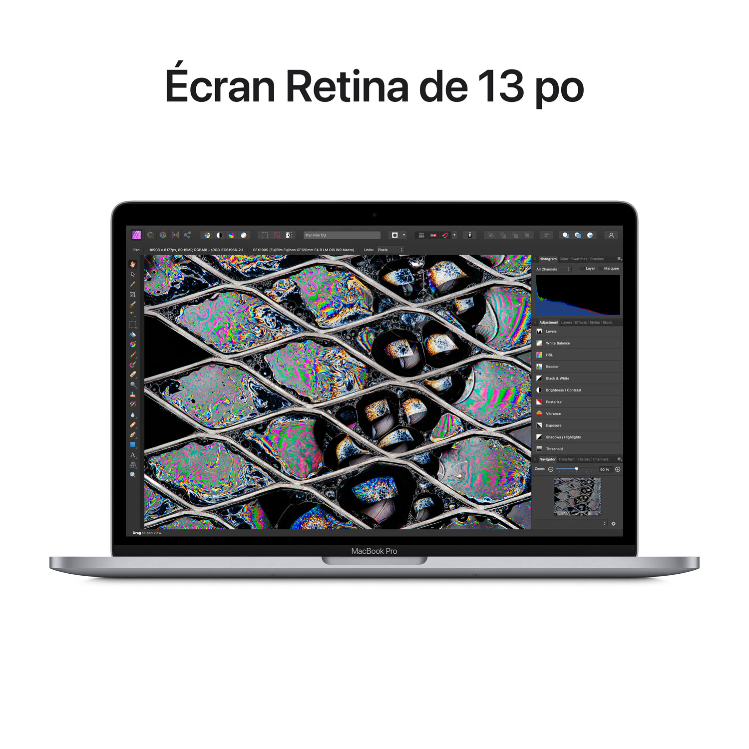 MacBook Pro 13,3 po + Touch Bar Apple - Gris cosmique (puce M2 d'Apple/SSD 512 Go/RAM 8 Go) - Français