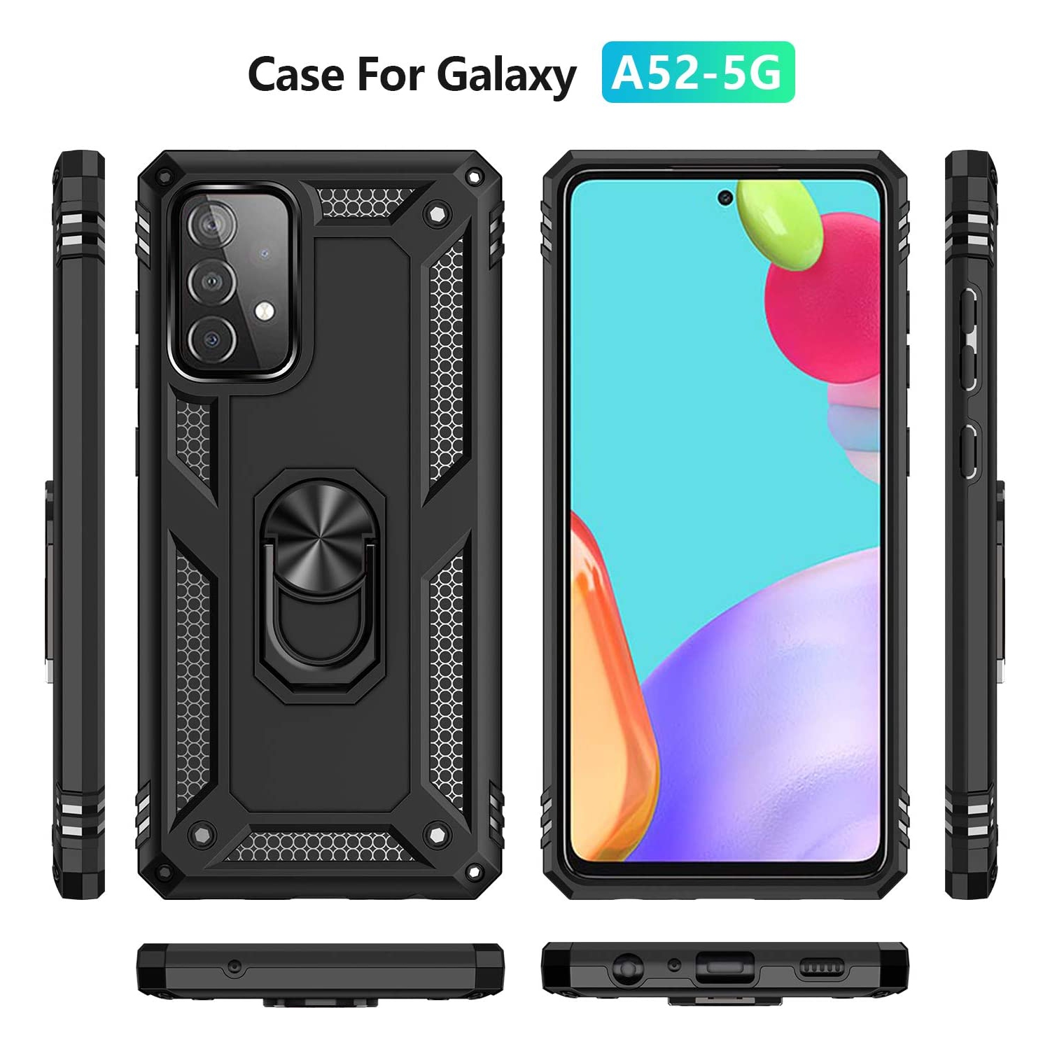 Samsung Galaxy A52 Case for Samsung A52 Basic Cases Rugged Military Grade Heavy Duty Armor Shockproof Anti-Drop A52 4G/5G Phone Case