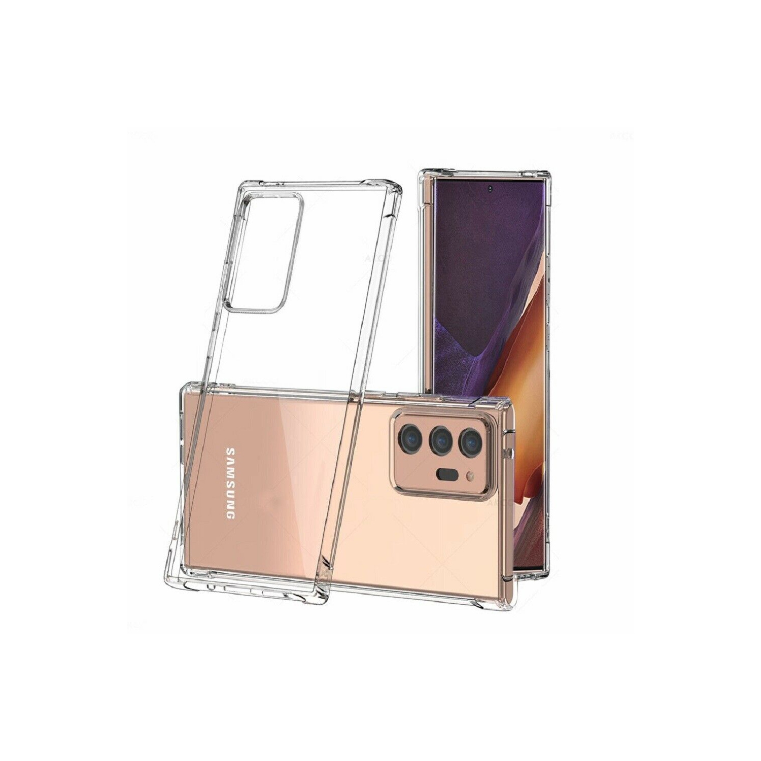 Étui très transparent, résistant, antichoc, gel, coussin d’air transparent, couvercle arrière robuste pour téléphone Galaxy Note20 de Samsung