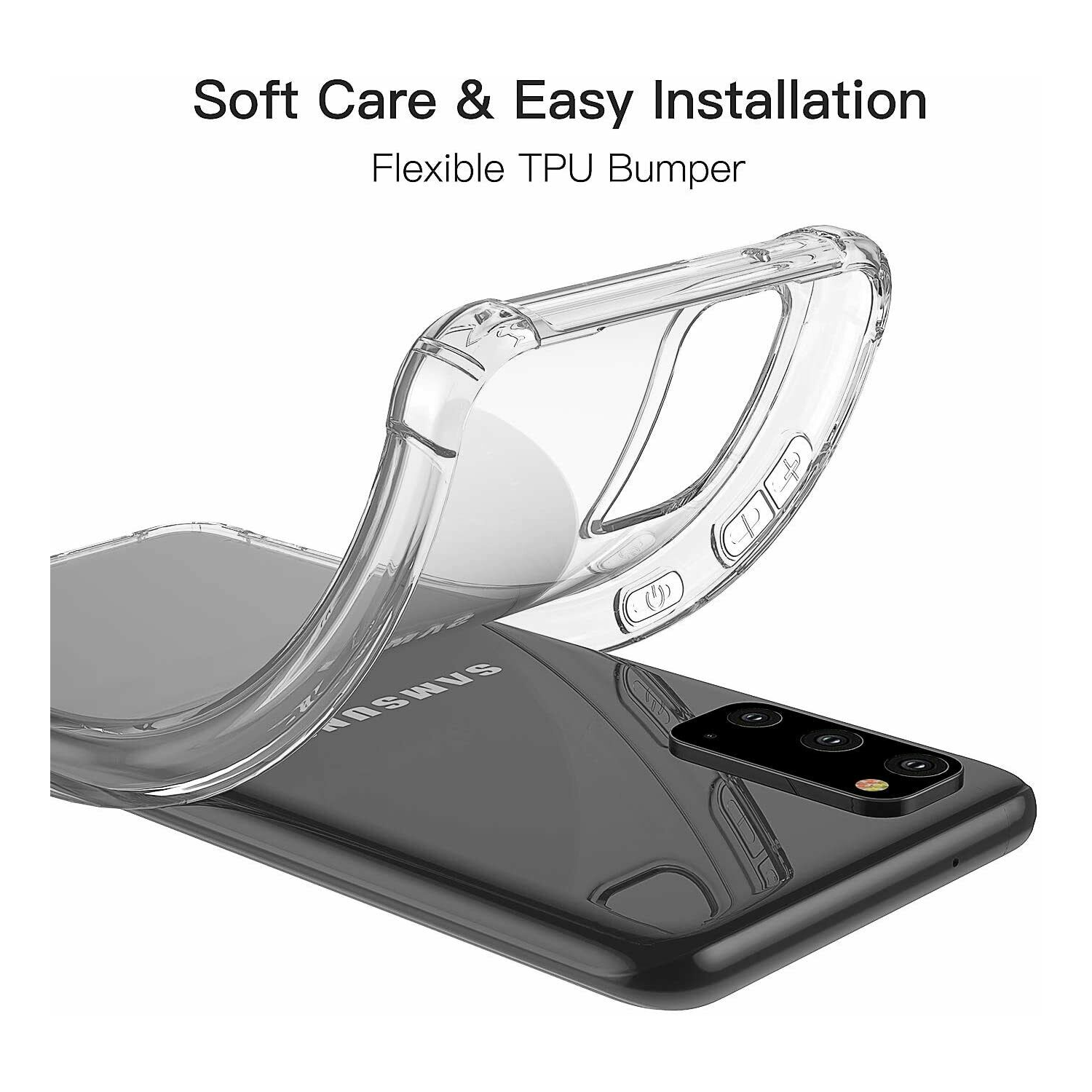 Samsung Galaxy S20 Ultra Clear Case antichoc Tough Gel transparent Air Cushion robuste Couverture arrière pour téléphone Samsung S20 Ultra